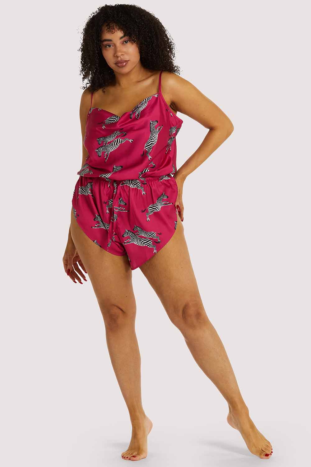 Hot Pink Zebra Playsuit - Image 5