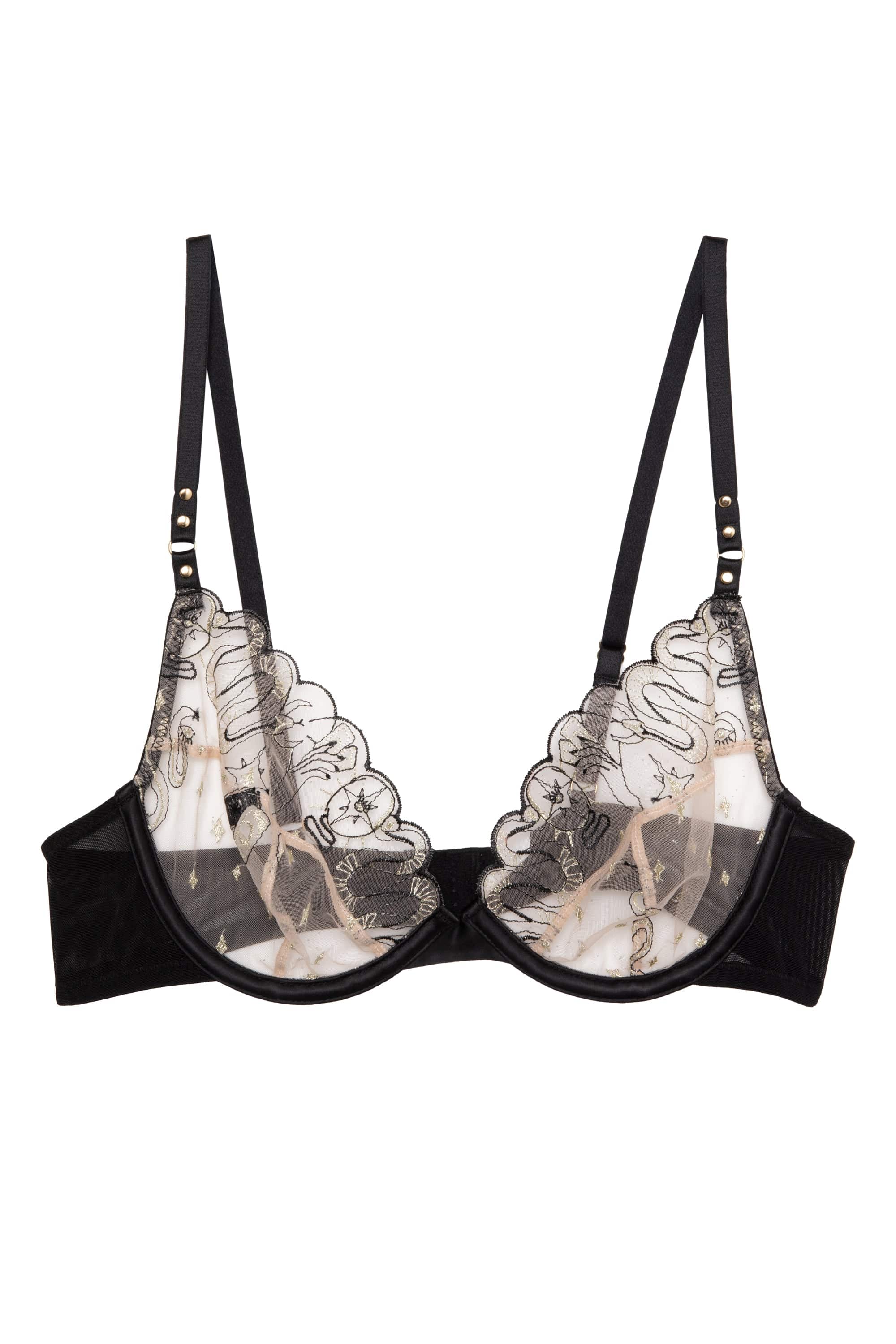 Anna Mystical Embroidery Plunge Bra - Image 4