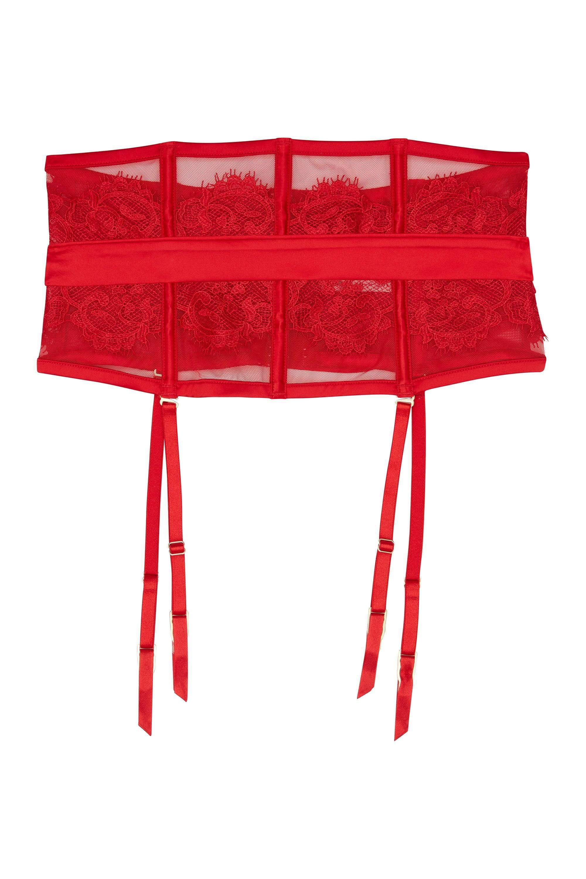 Anneliese Red Satin Net and Lace Waspie - Image 9