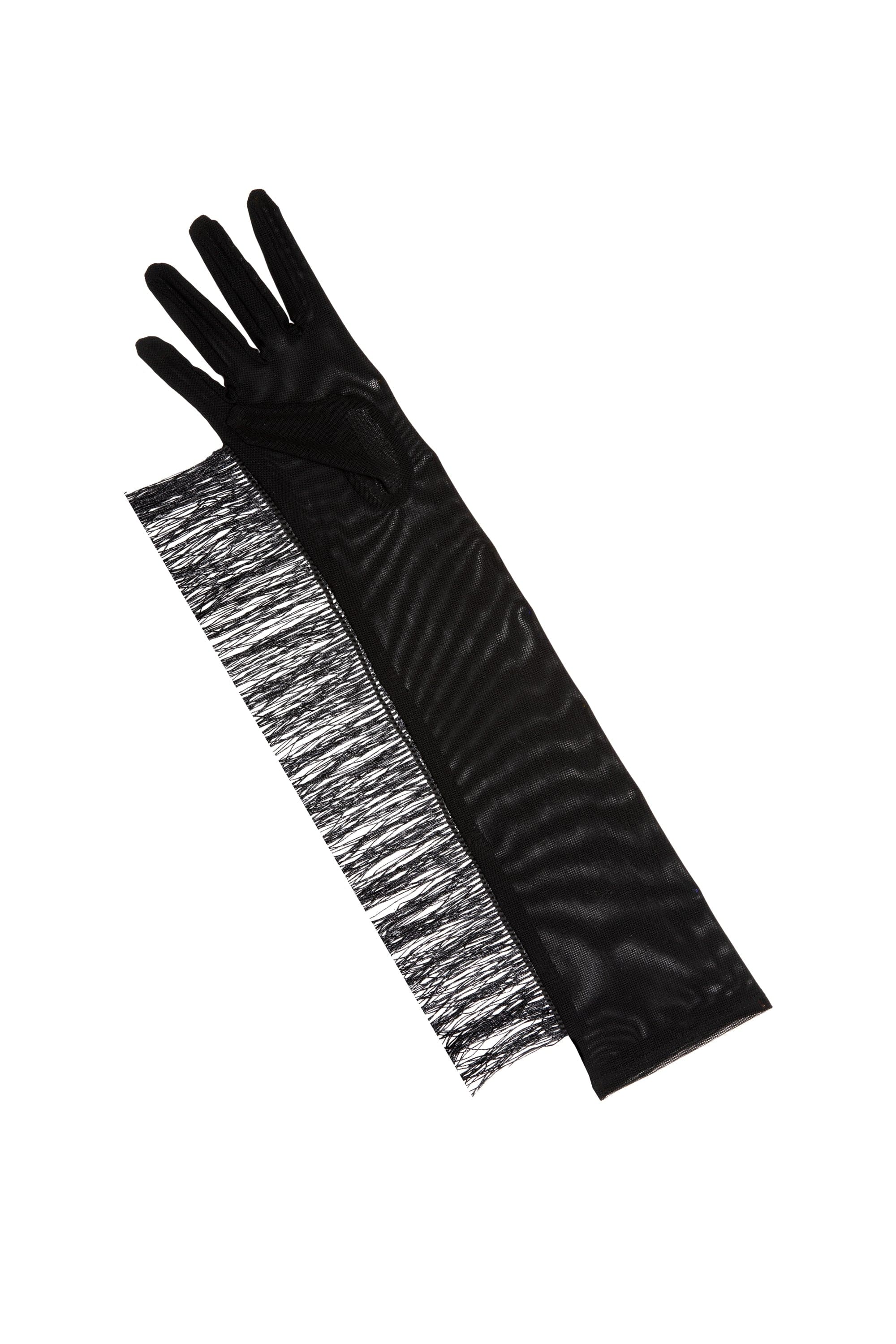 Black Fringe Gloves - Image 5
