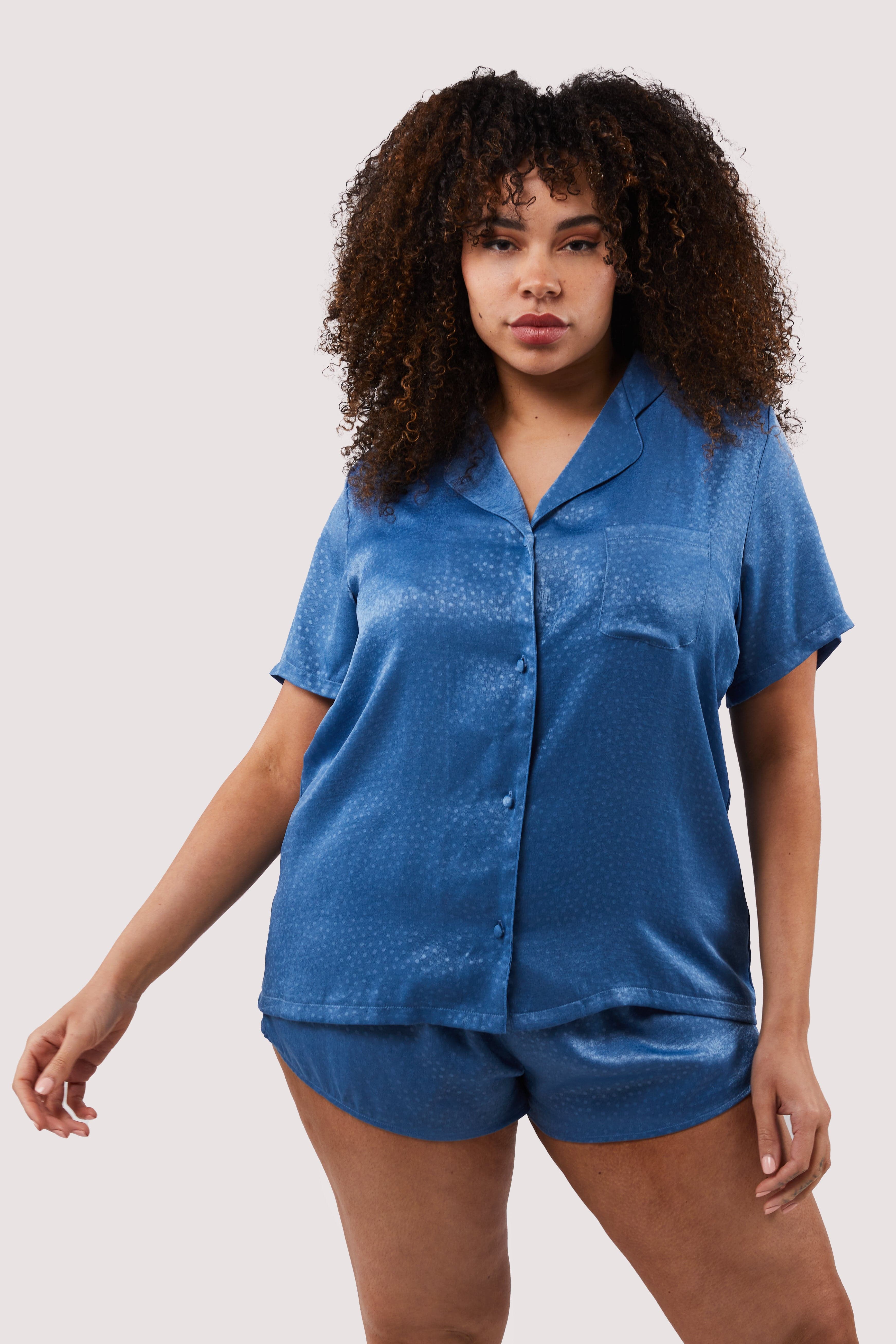 Blue Jacquard Pyjama Set - Image 6