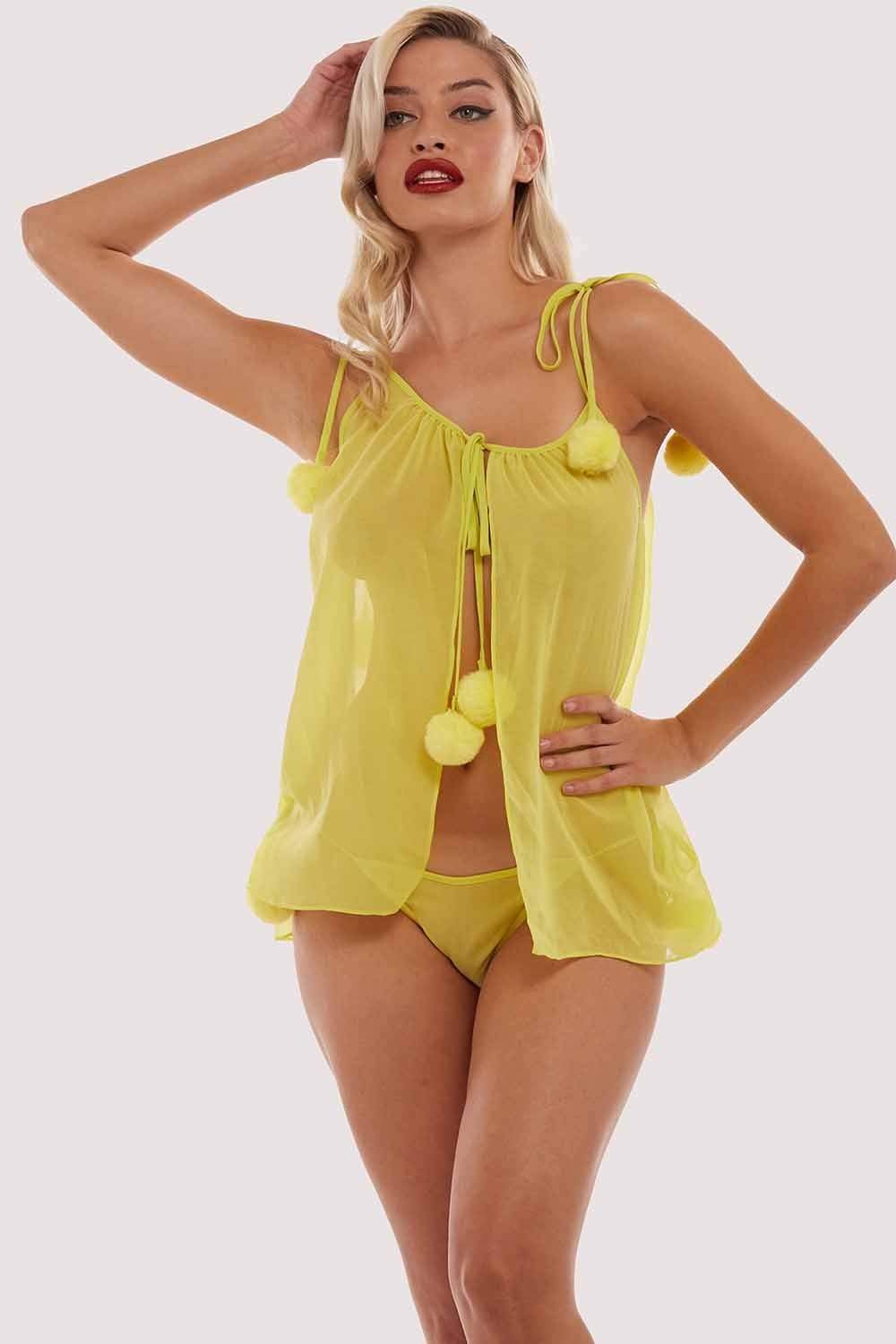 Chartreuse Dolores Pom Pom Chemise - Image 5