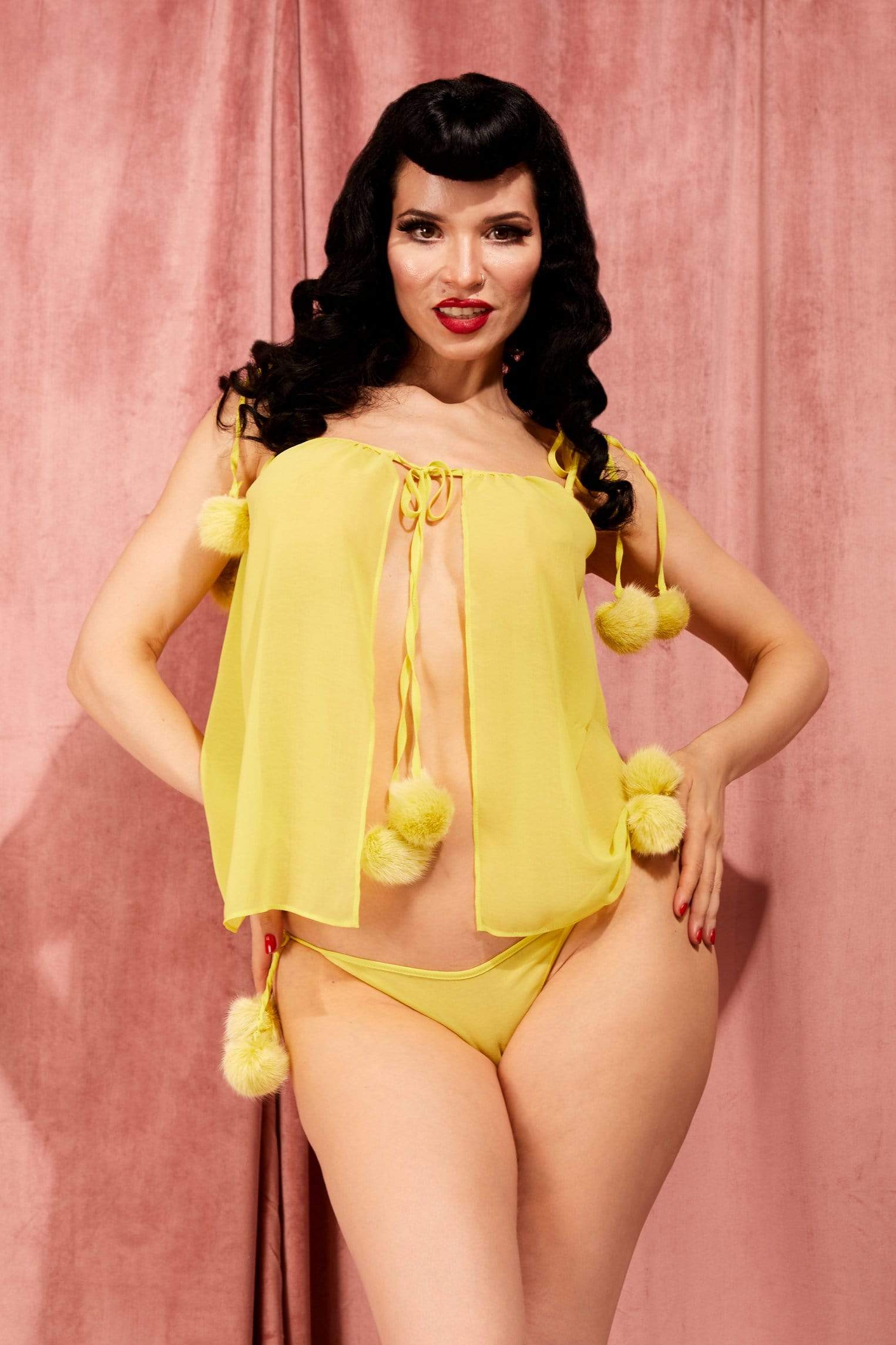Chartreuse Dolores Pom Pom Brief - Image 5