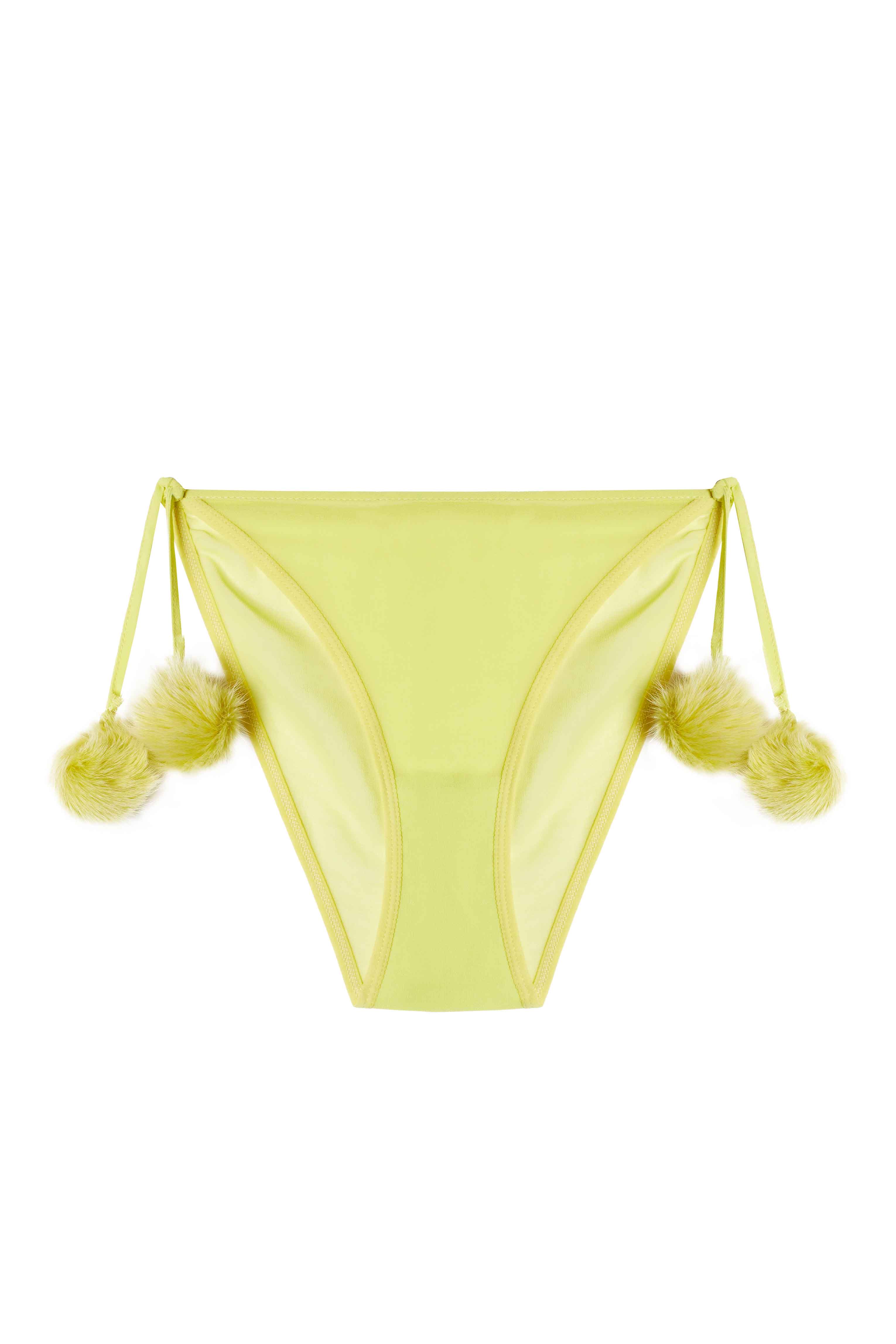 Chartreuse Dolores Pom Pom Brief - Image 6