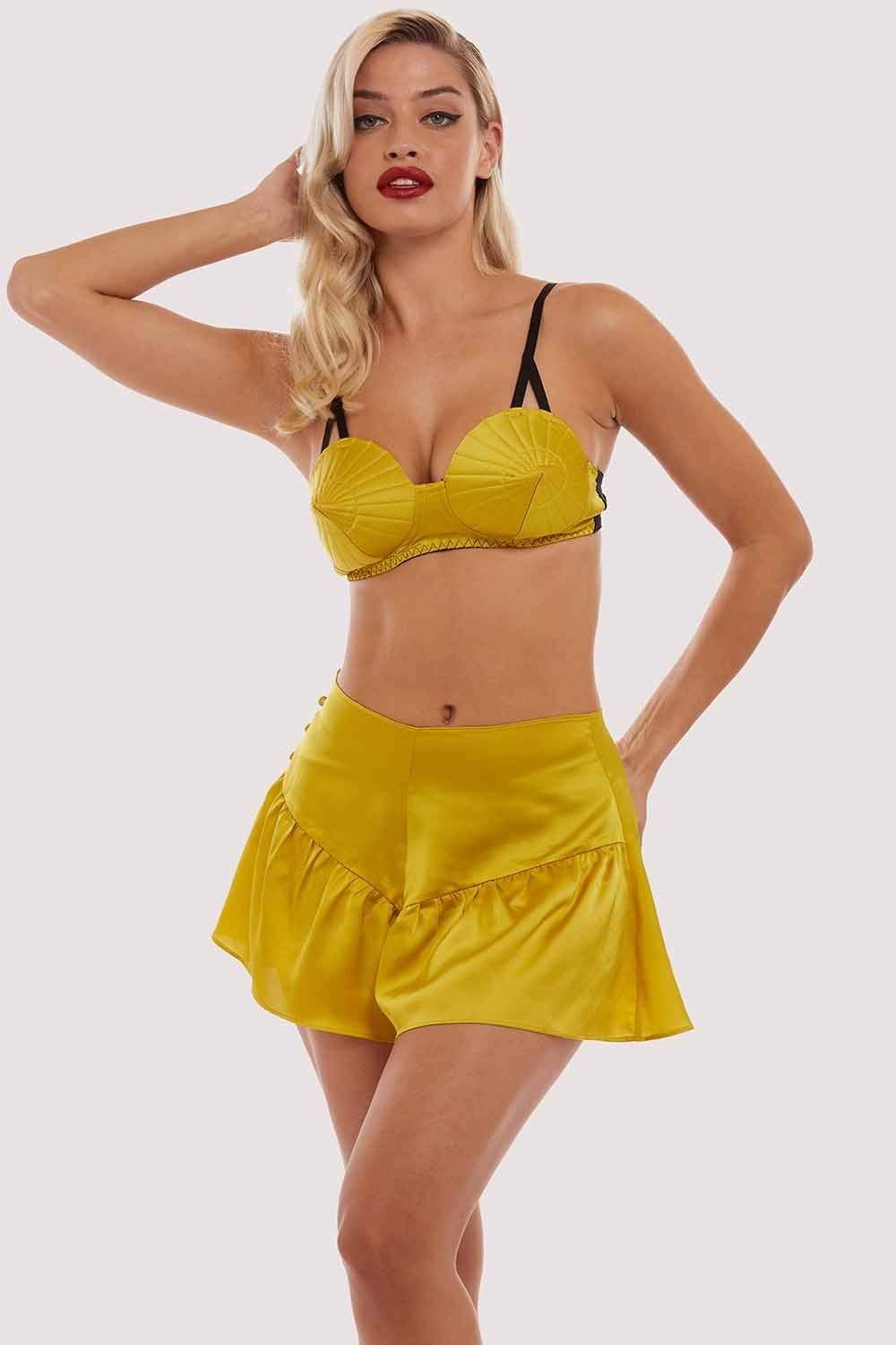 Chartreuse Retro Futuristic Bullet Bra - Image 3