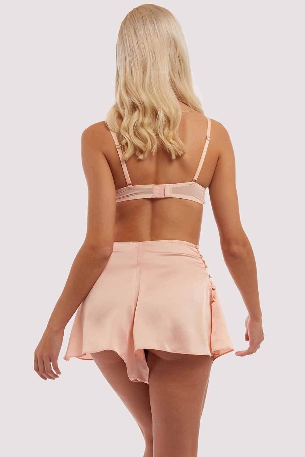 Peach Retro Futuristic Bullet Bra - Image 3