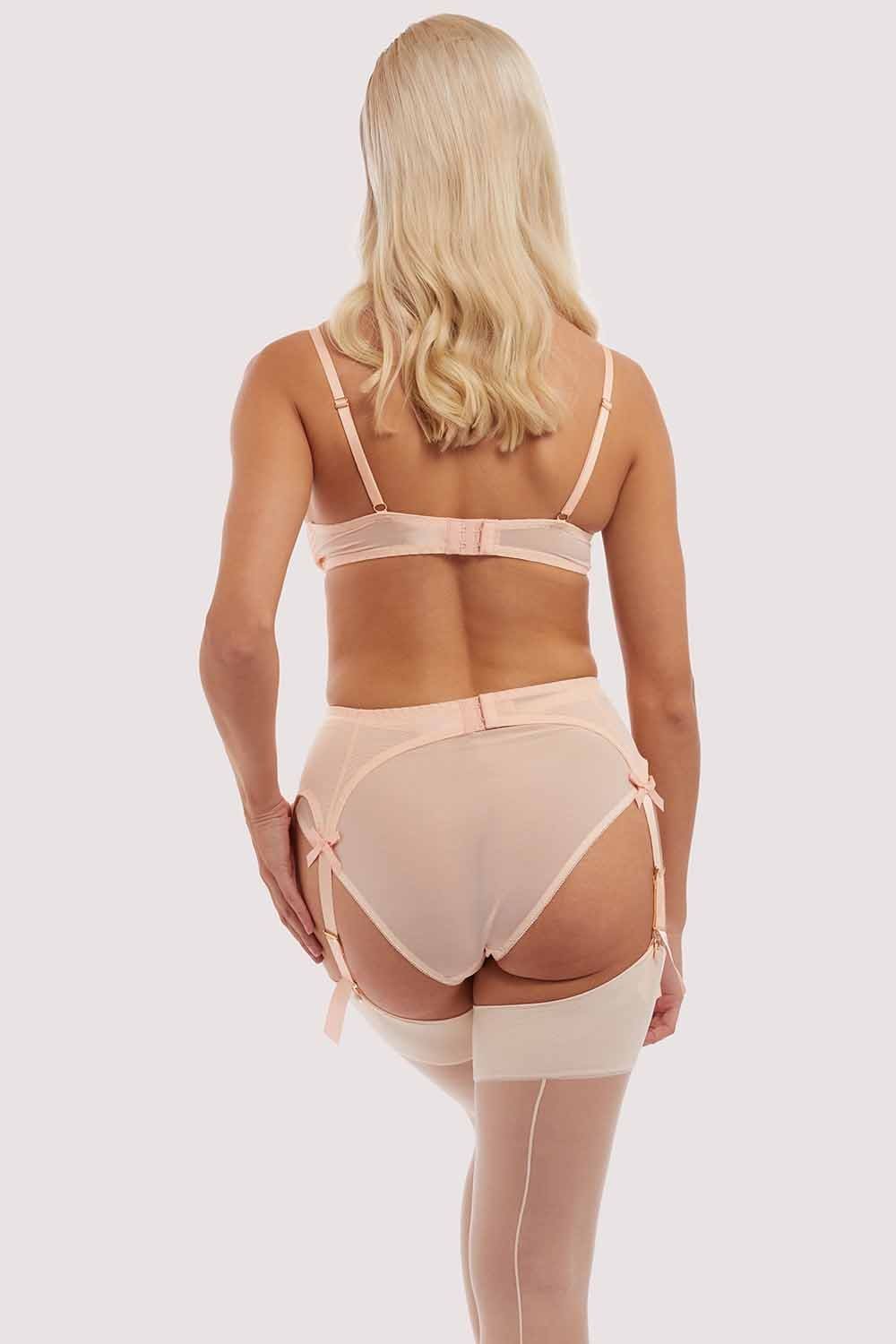 Peach Classic Suspender Belt - Image 4