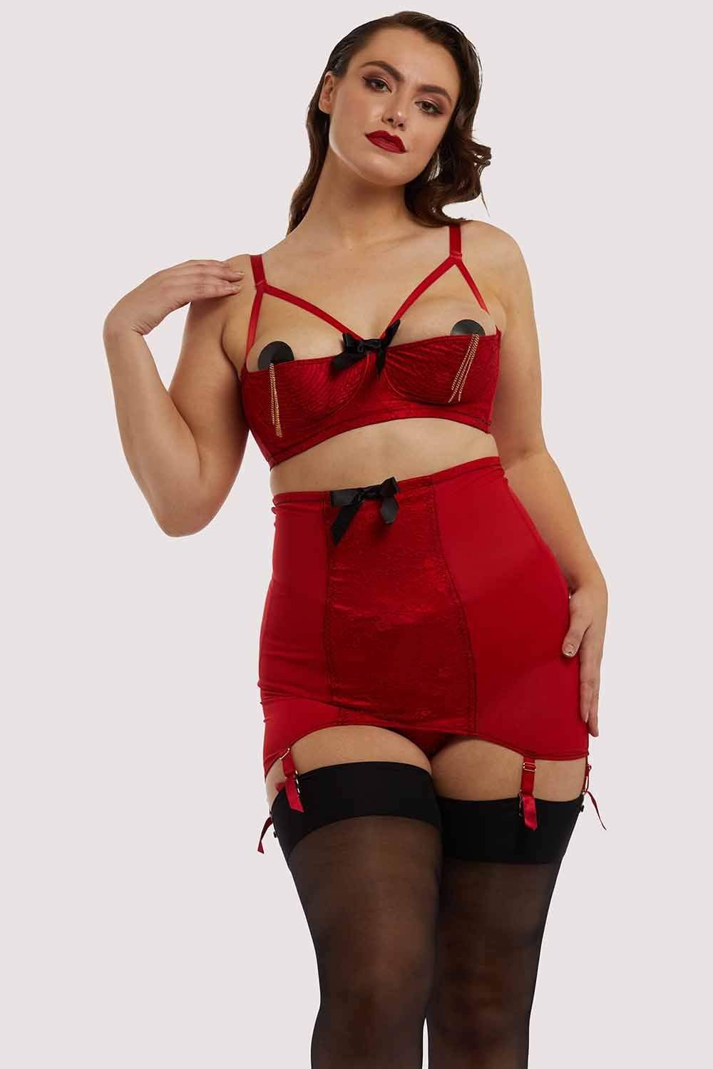 Red Elsie Lace Girdle - Image 5