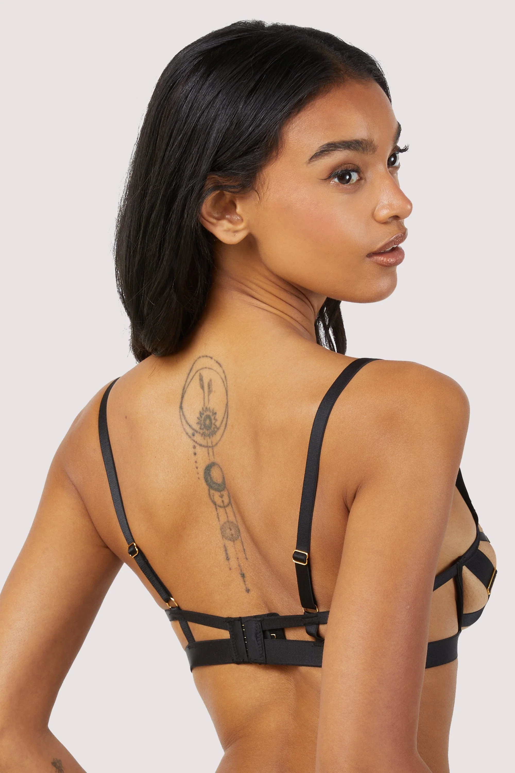 Chantal Black Open Elastic Balconette Bra - Image 3