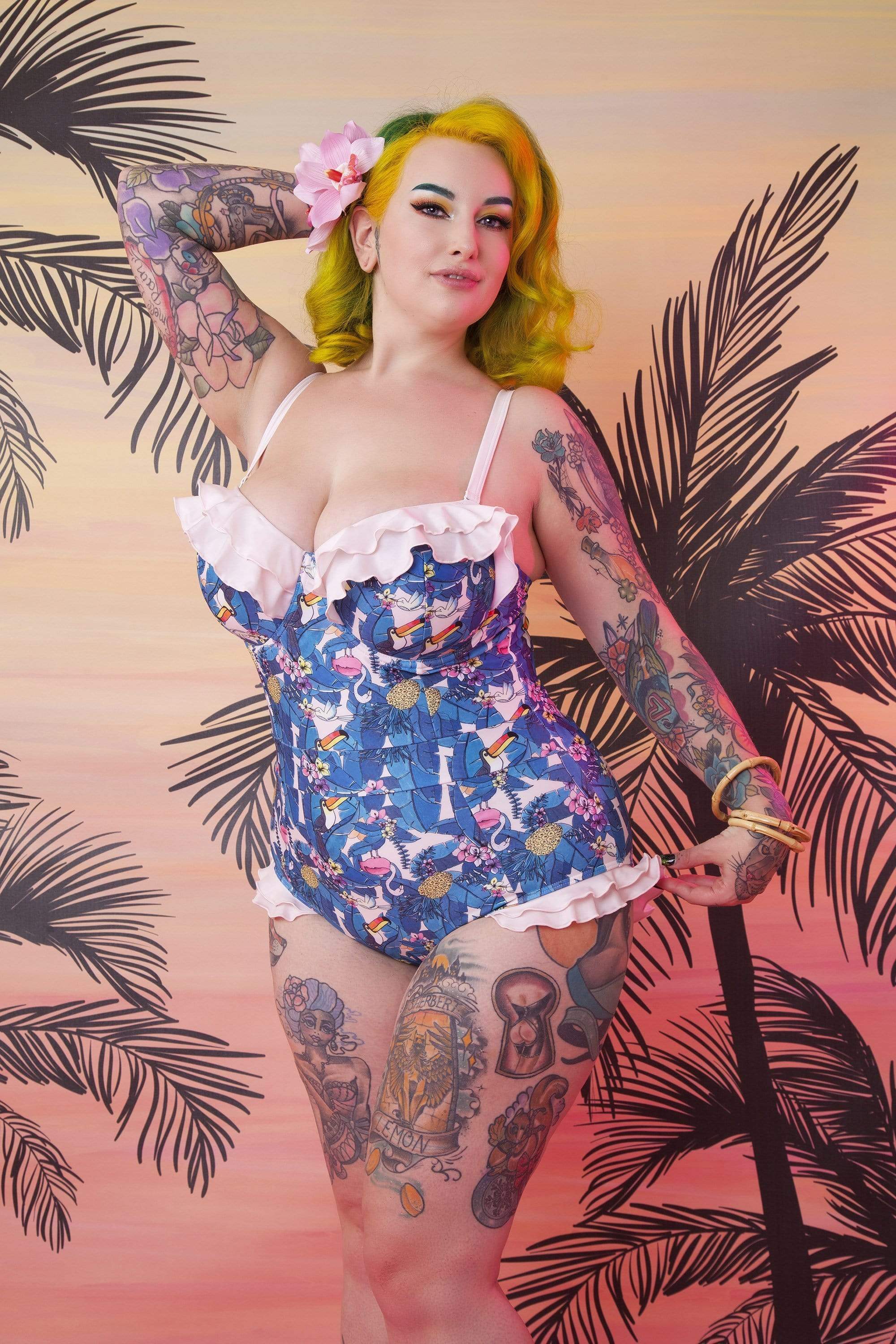 Toucan Frilled balcony swimsuit - Image 2