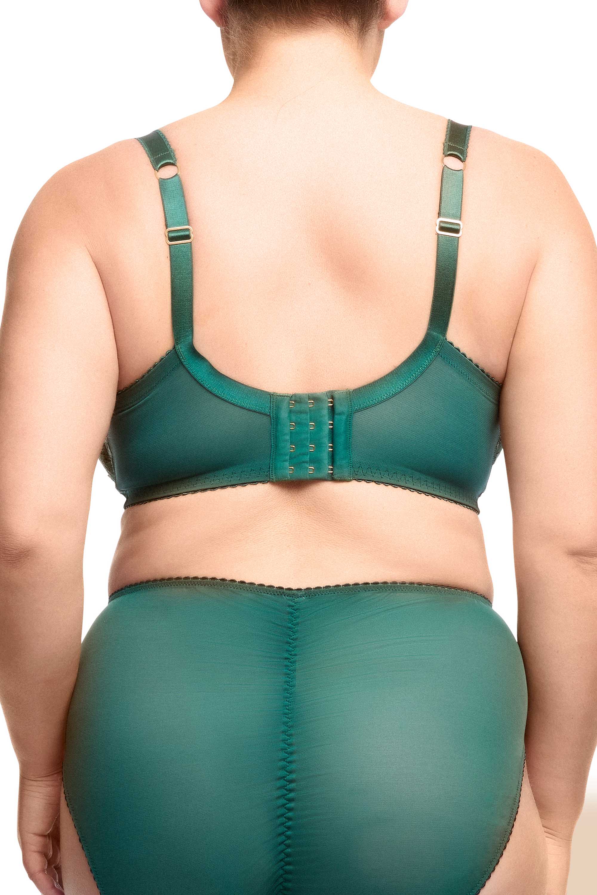 Cora Green Lace Underwire Balconette Curve Bra - Image 3