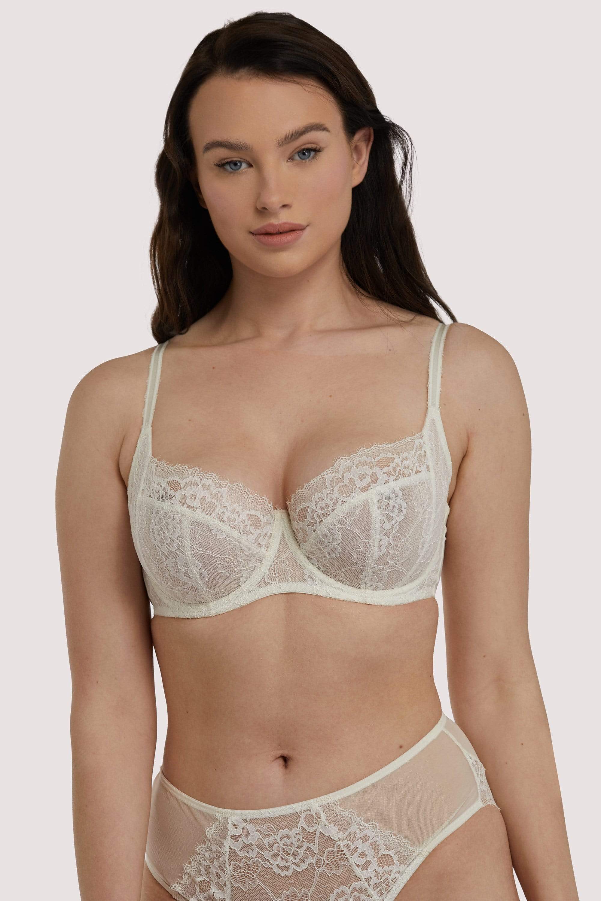 Rosalyn Ivory White Full Coverage Lace Bra - Image 2