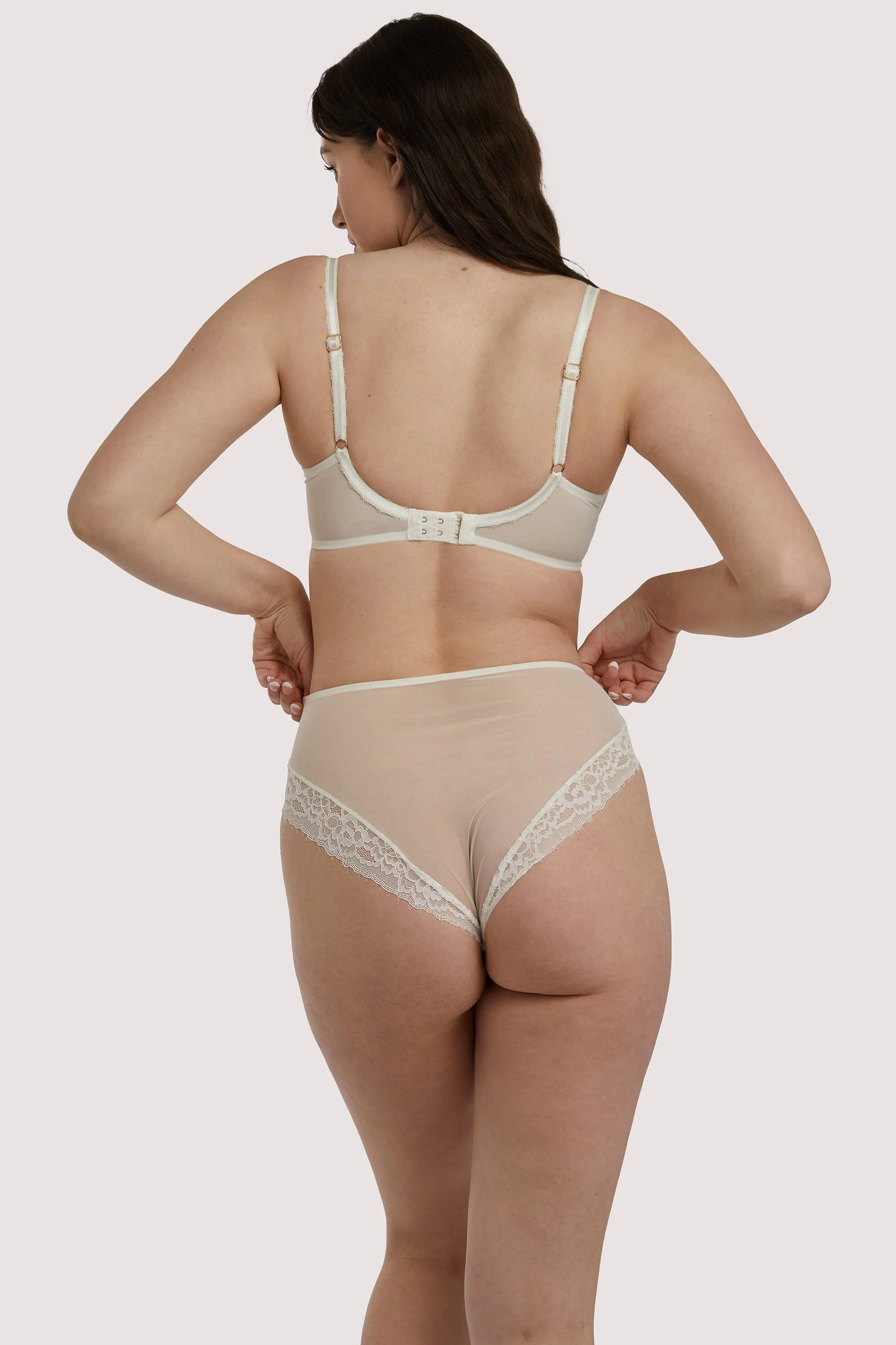 Rosalyn Ivory White Full Coverage Lace Bra - Image 4