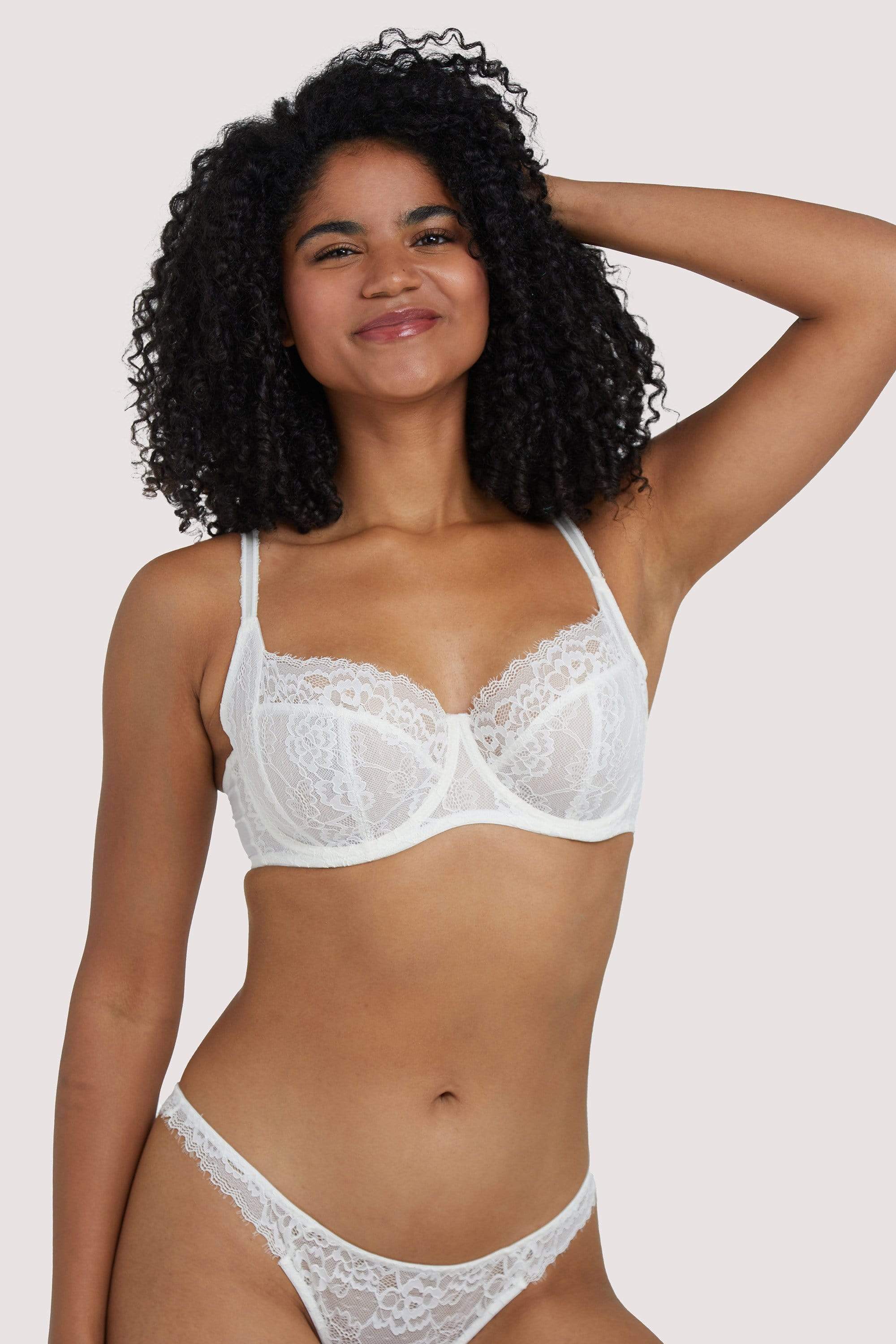 Rosalyn Ivory White Full Coverage Lace Bra - Image 5