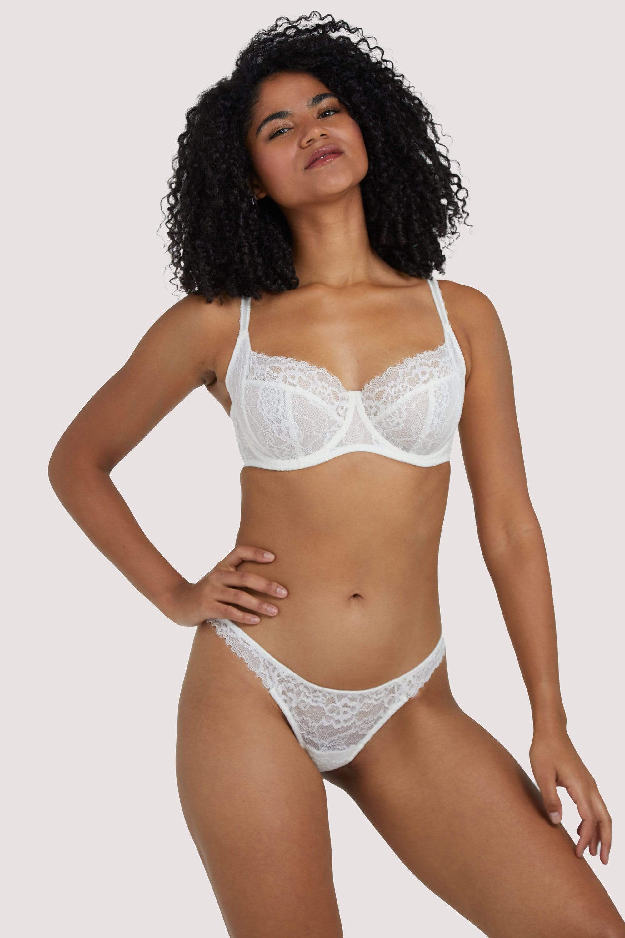 Rosalyn Ivory White Full Coverage Lace Bra - Image 8