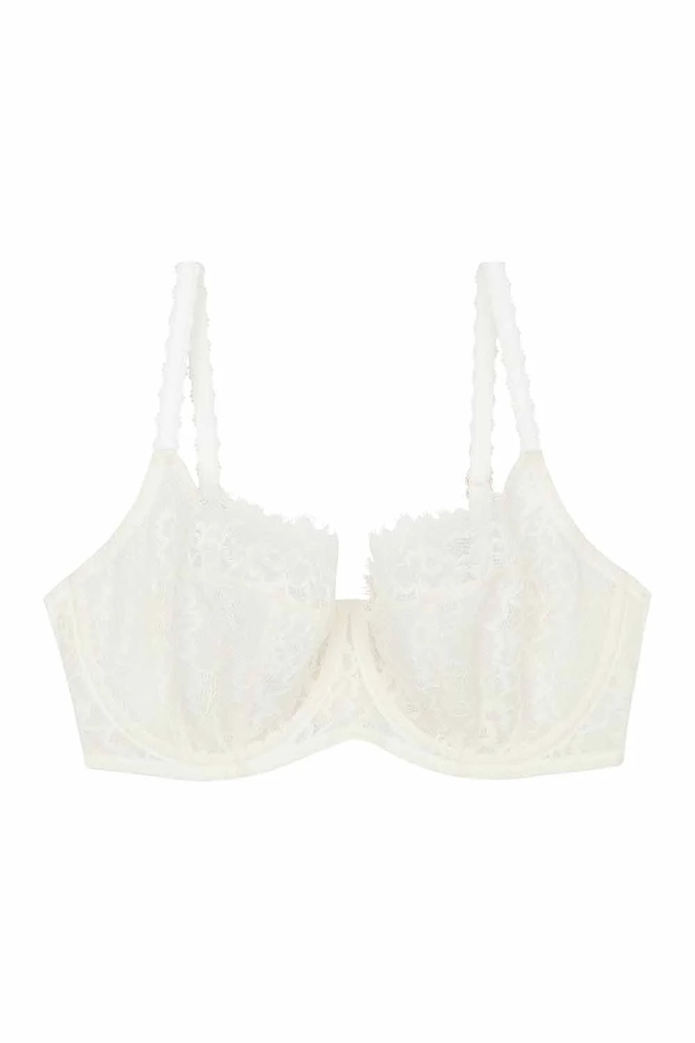 Rosalyn Ivory White Full Coverage Lace Bra - Image 9