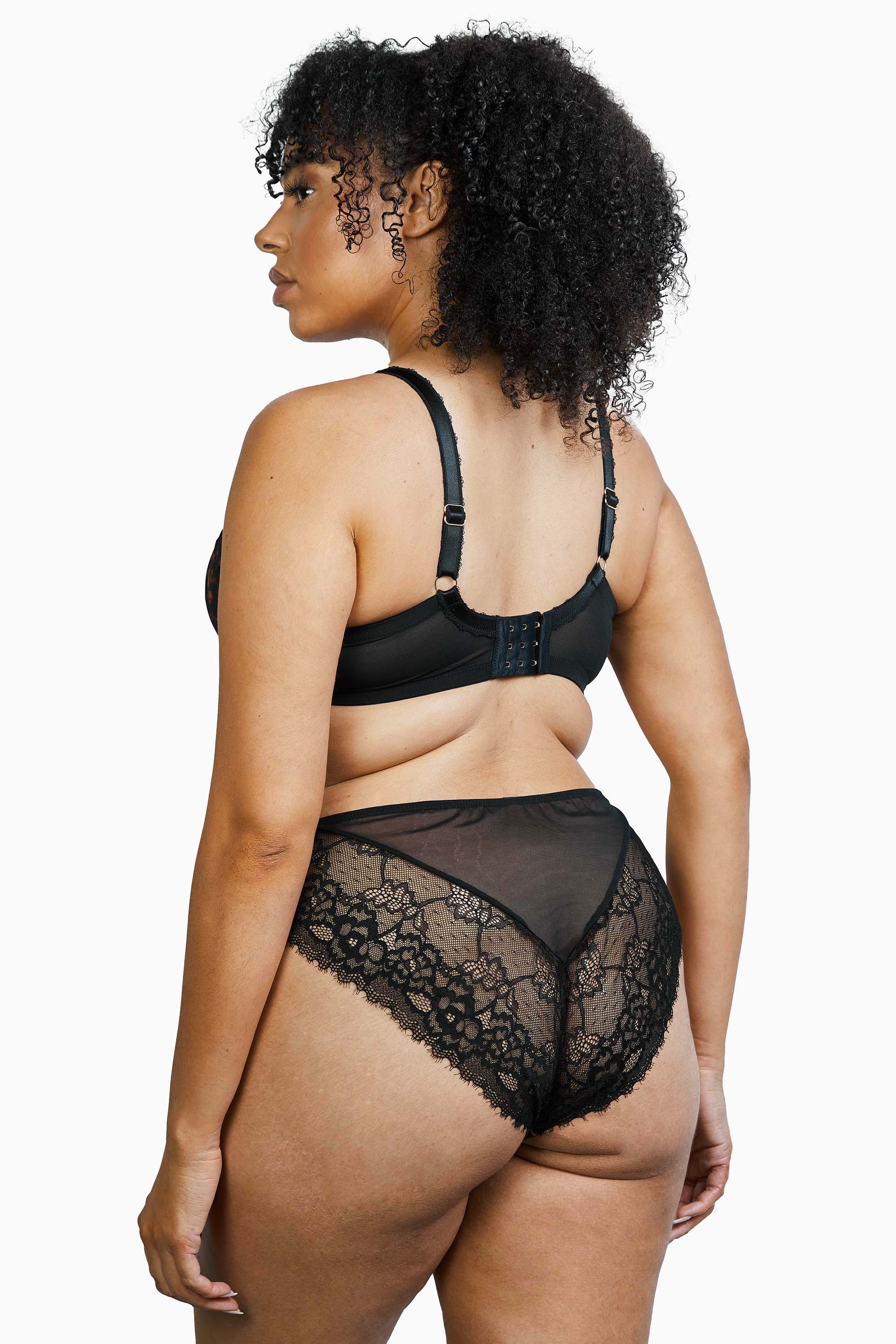 Rosalyn Black Tortoiseshell Lace Full Cup Bra - Image 6