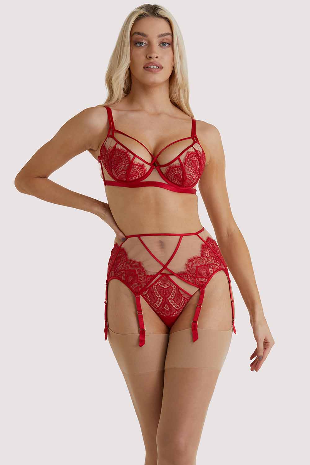 Maestra Red Non Pad Underwire Bra - Image 5