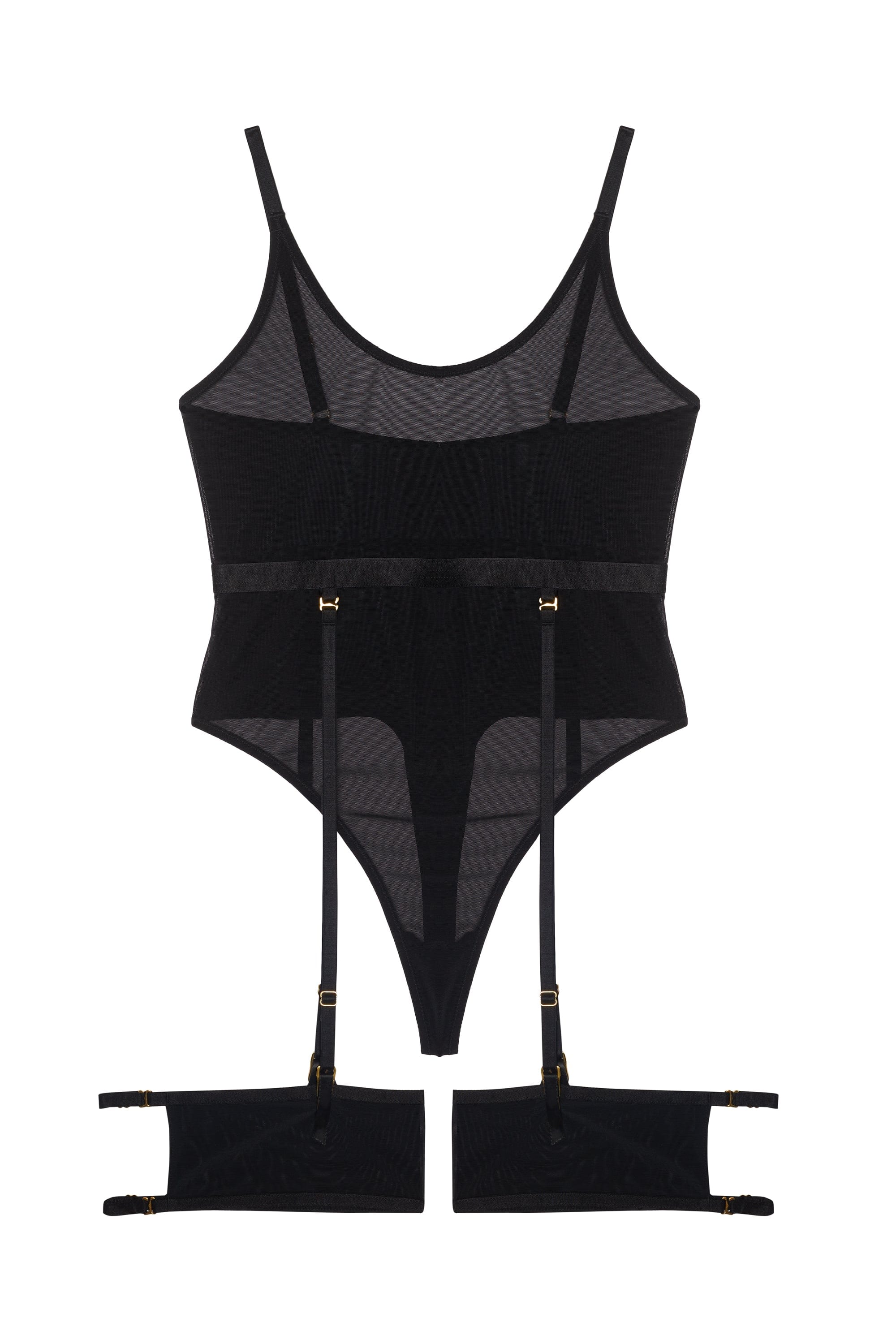 Dolly Black Mesh Extreme High Leg Body - Image 7