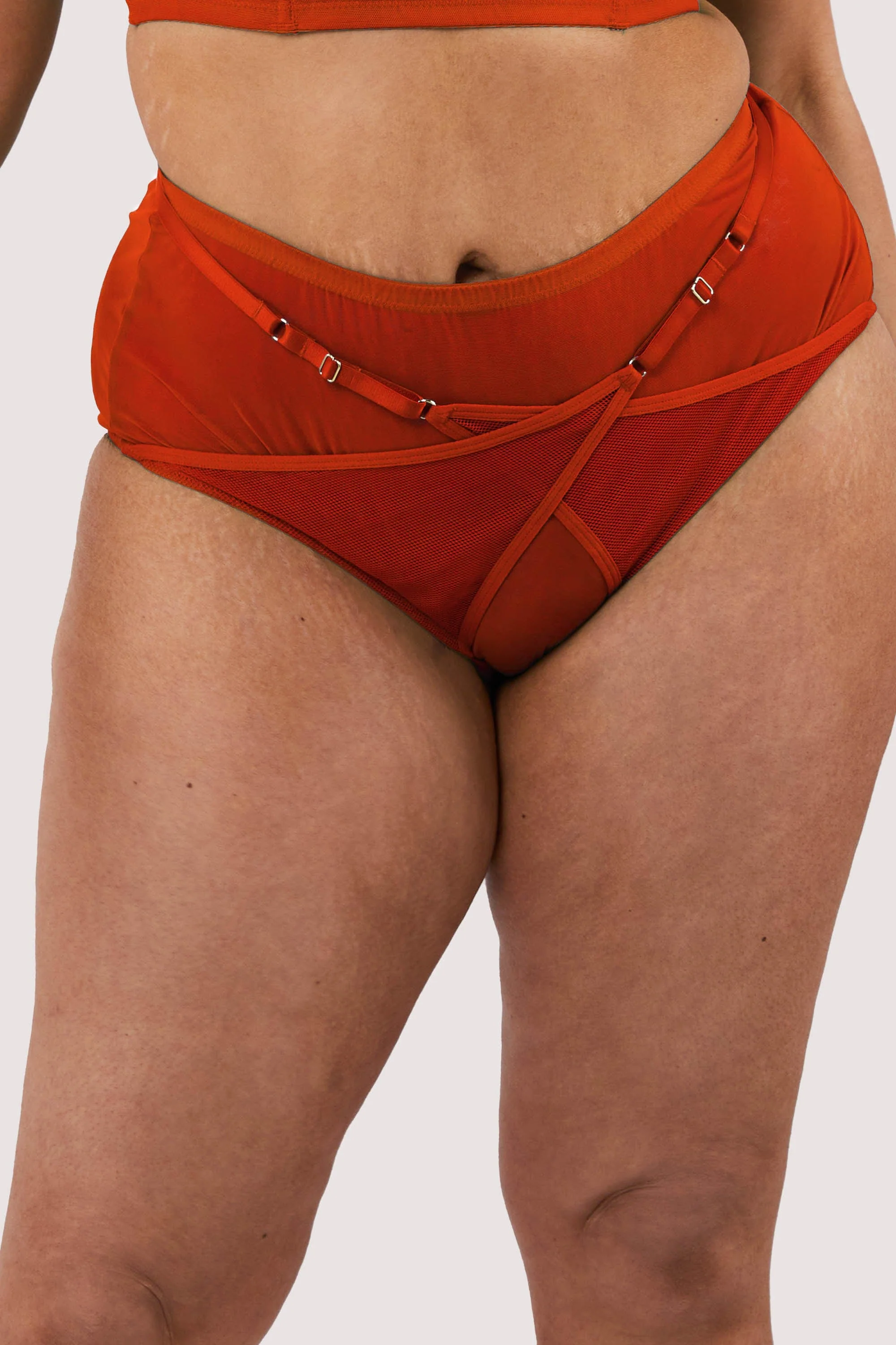 Eddie Red Crossover Wrap High Waist Brief - Image 8