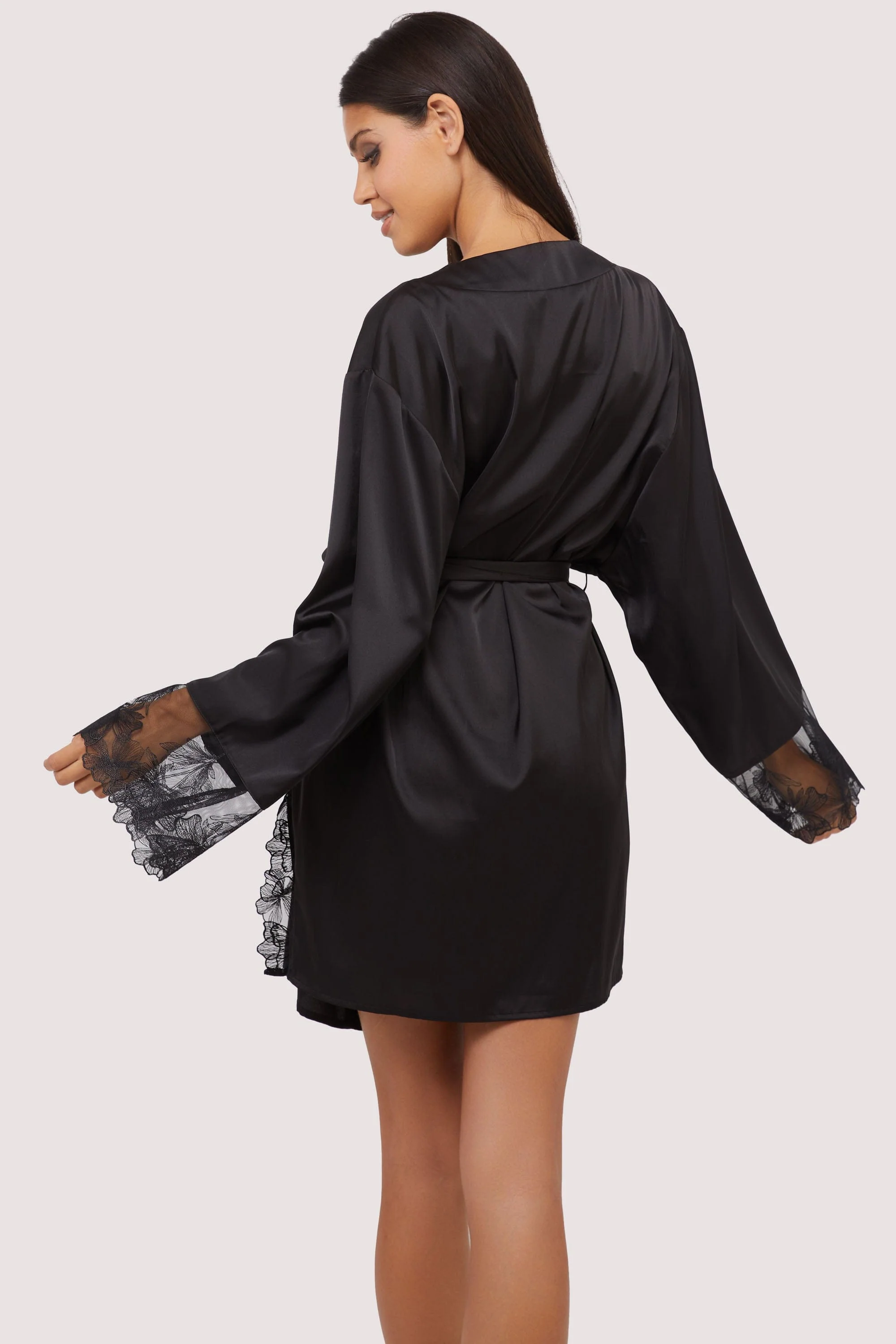 Eleanor Black Strappy Embroidery Balconette Set - Image 13