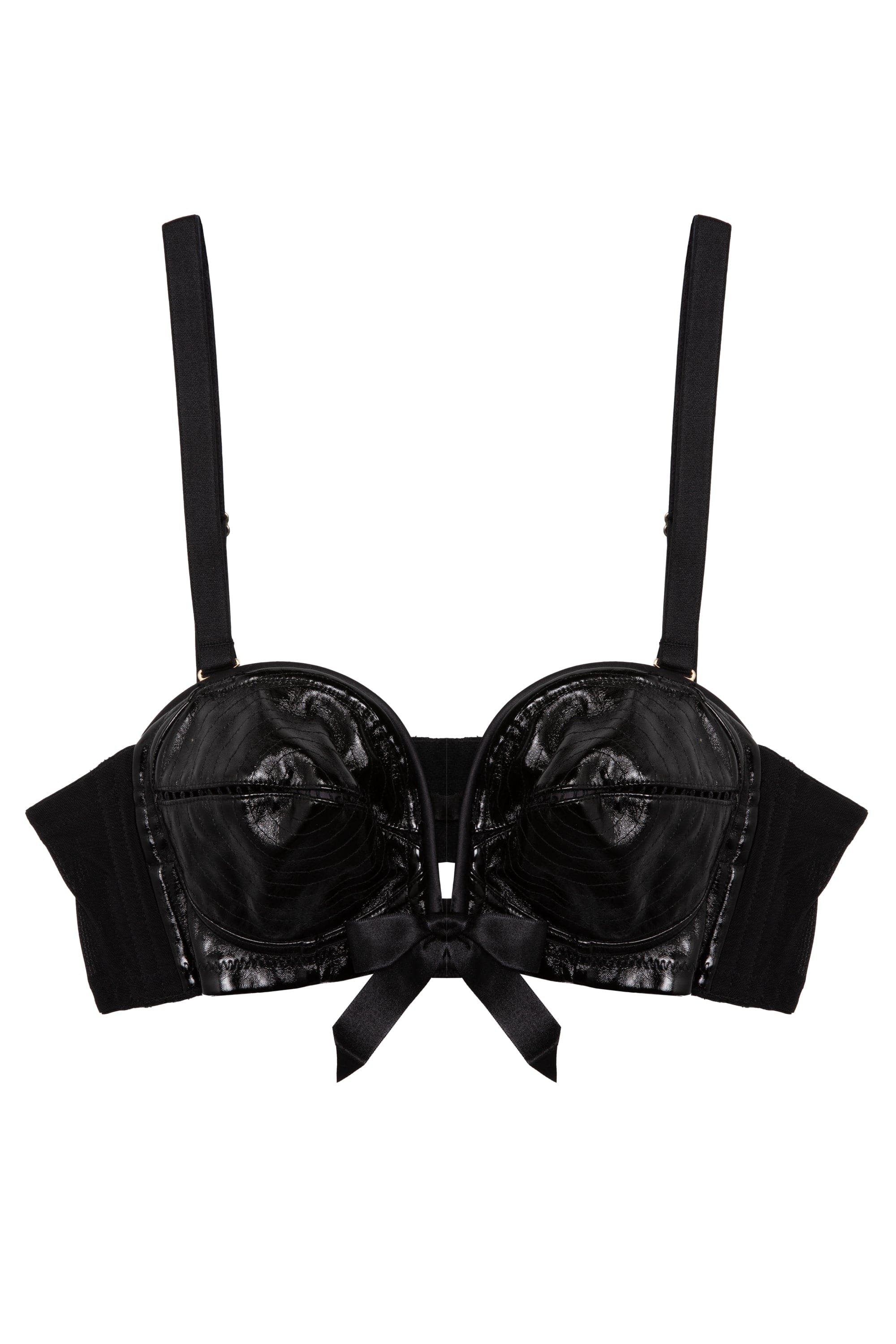 Genevieve Black PVC Overwire Bra - Image 10