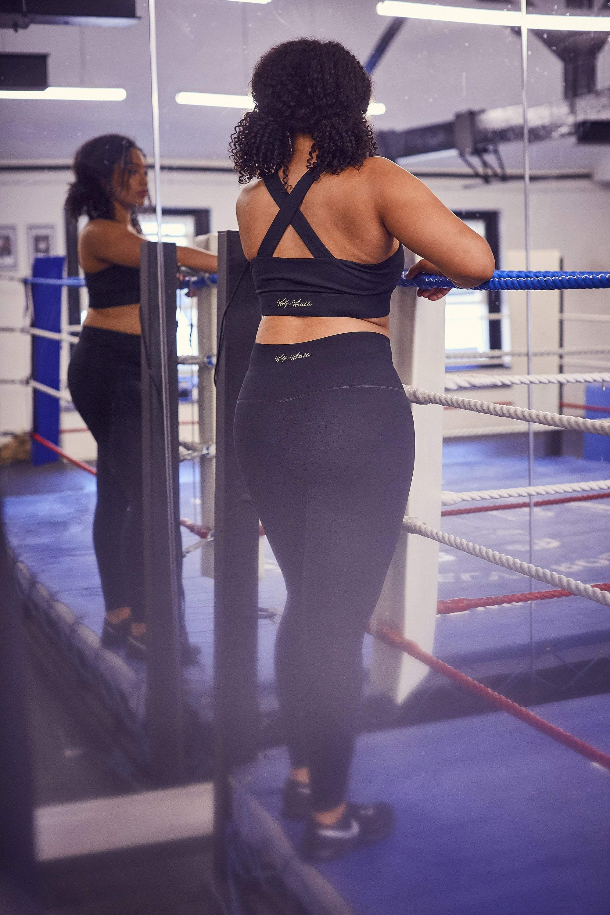 High Waist Leggings Black Curve - Image 2