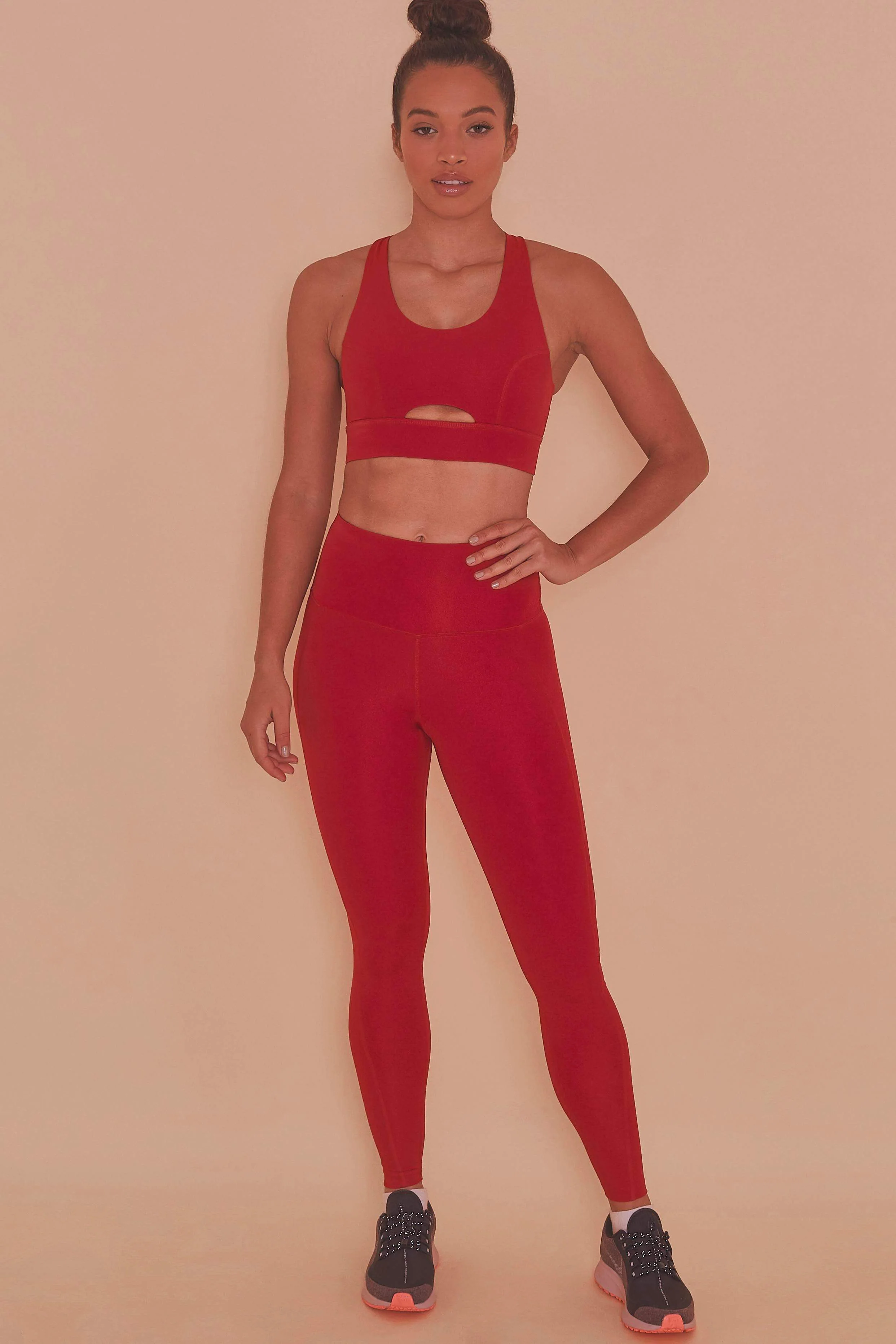 Wolf & Whistle High Waist Leggings Red - Image 3