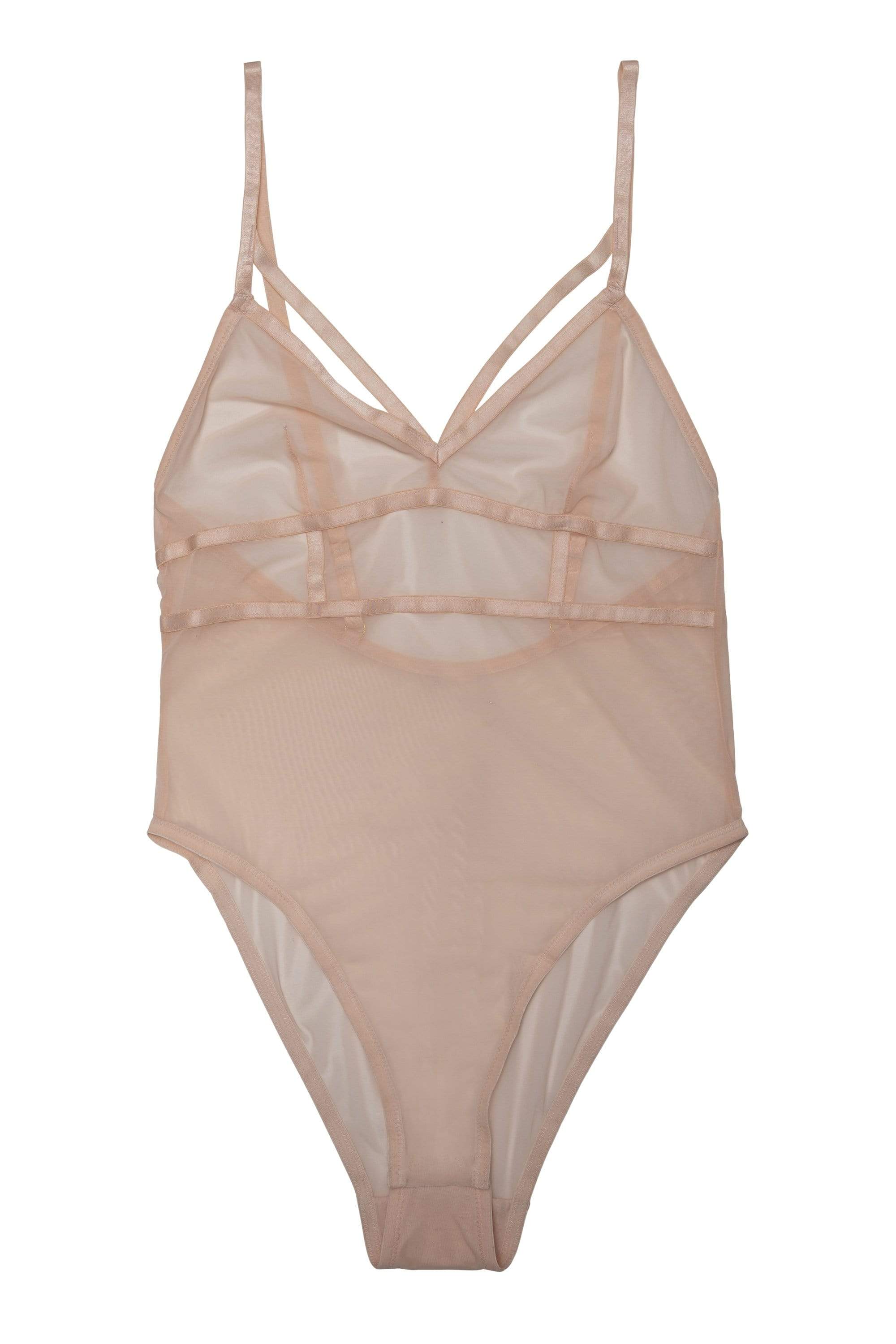 Hustler Arielle Peach Mesh Body with Strap Detail - Image 4