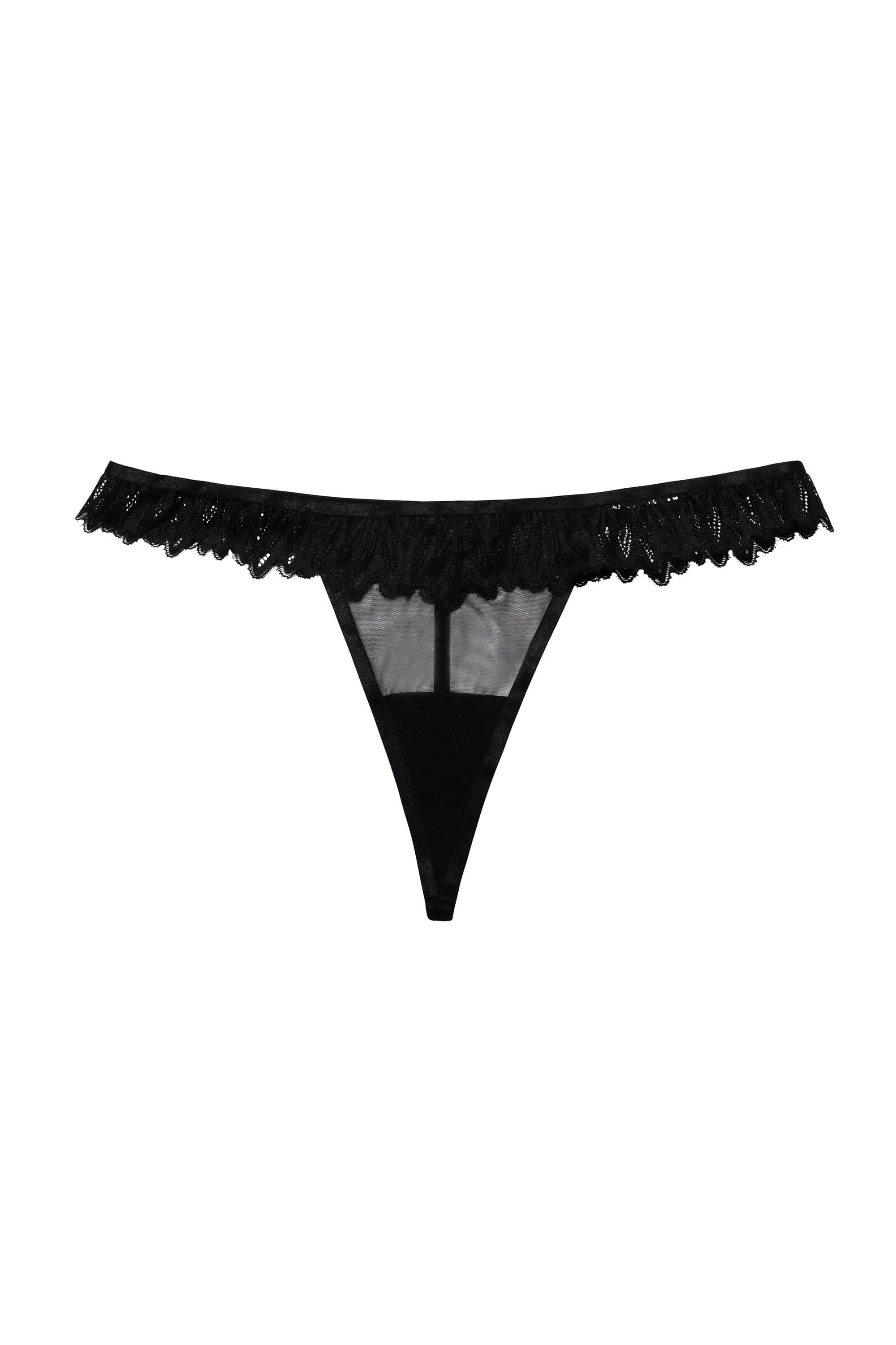Margot Black Lace and Mesh Hipster Brief - Image 2