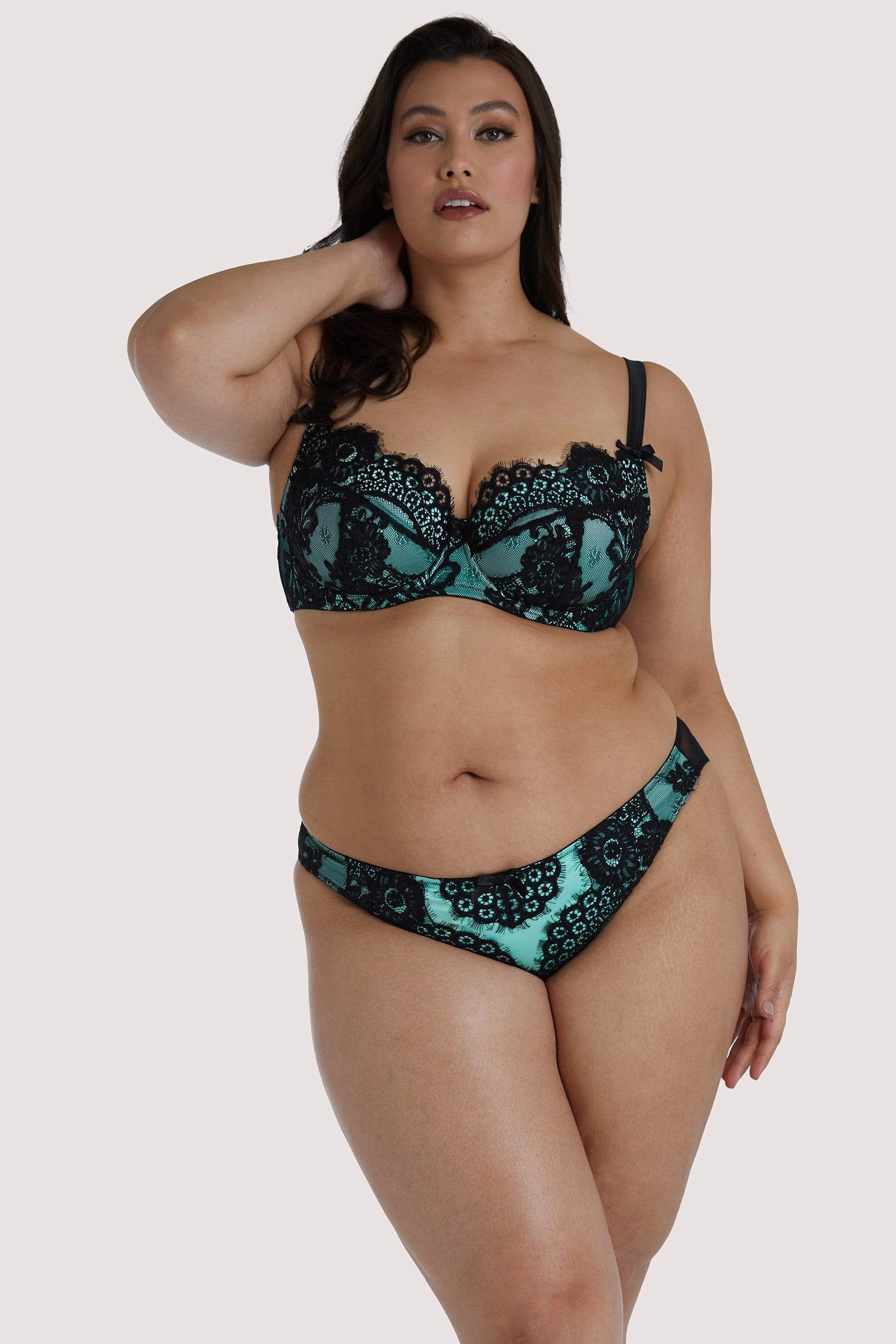 Jaquelina Mint Contrast Plung bra - Image 11
