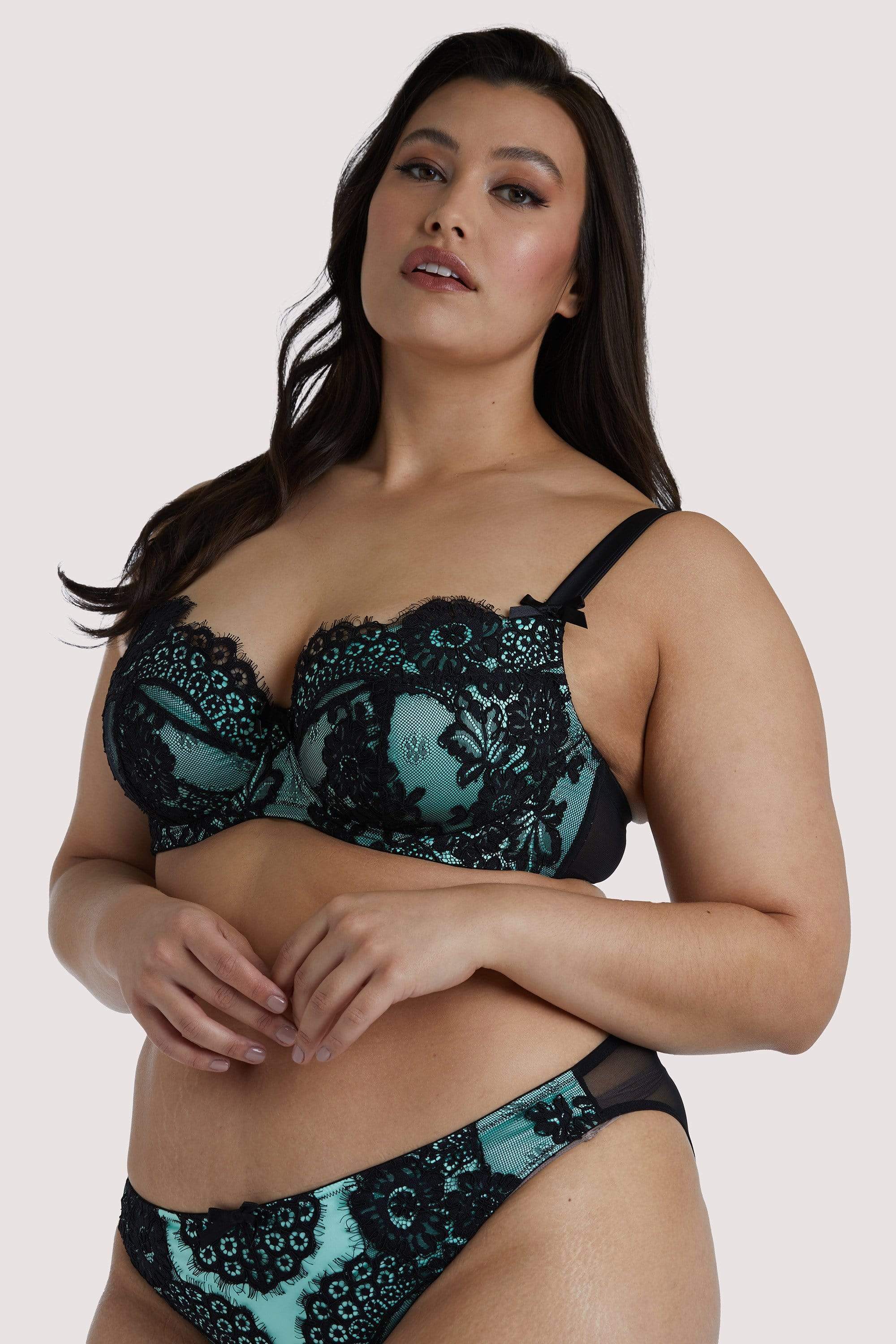 Jaquelina Mint Contrast Plung bra - Image 9