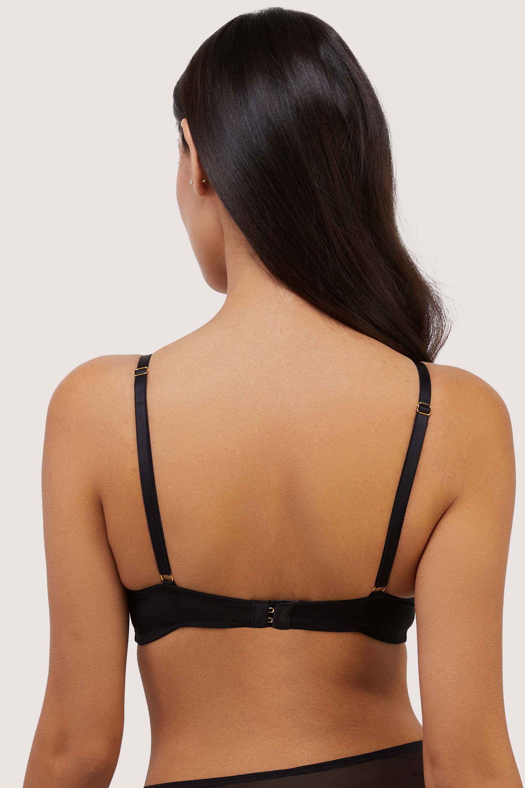 Jessie Pink and Black Whip Embroidery Balconette Bra - Image 7