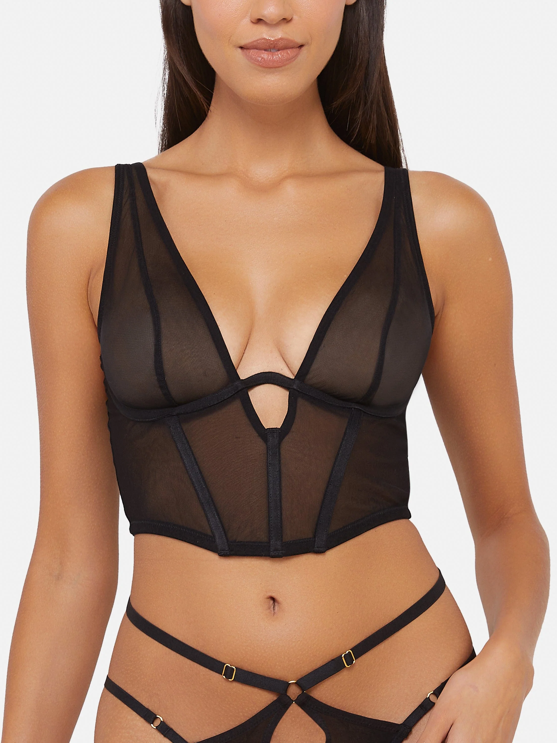 Kali Black Mesh Basque - Image 2