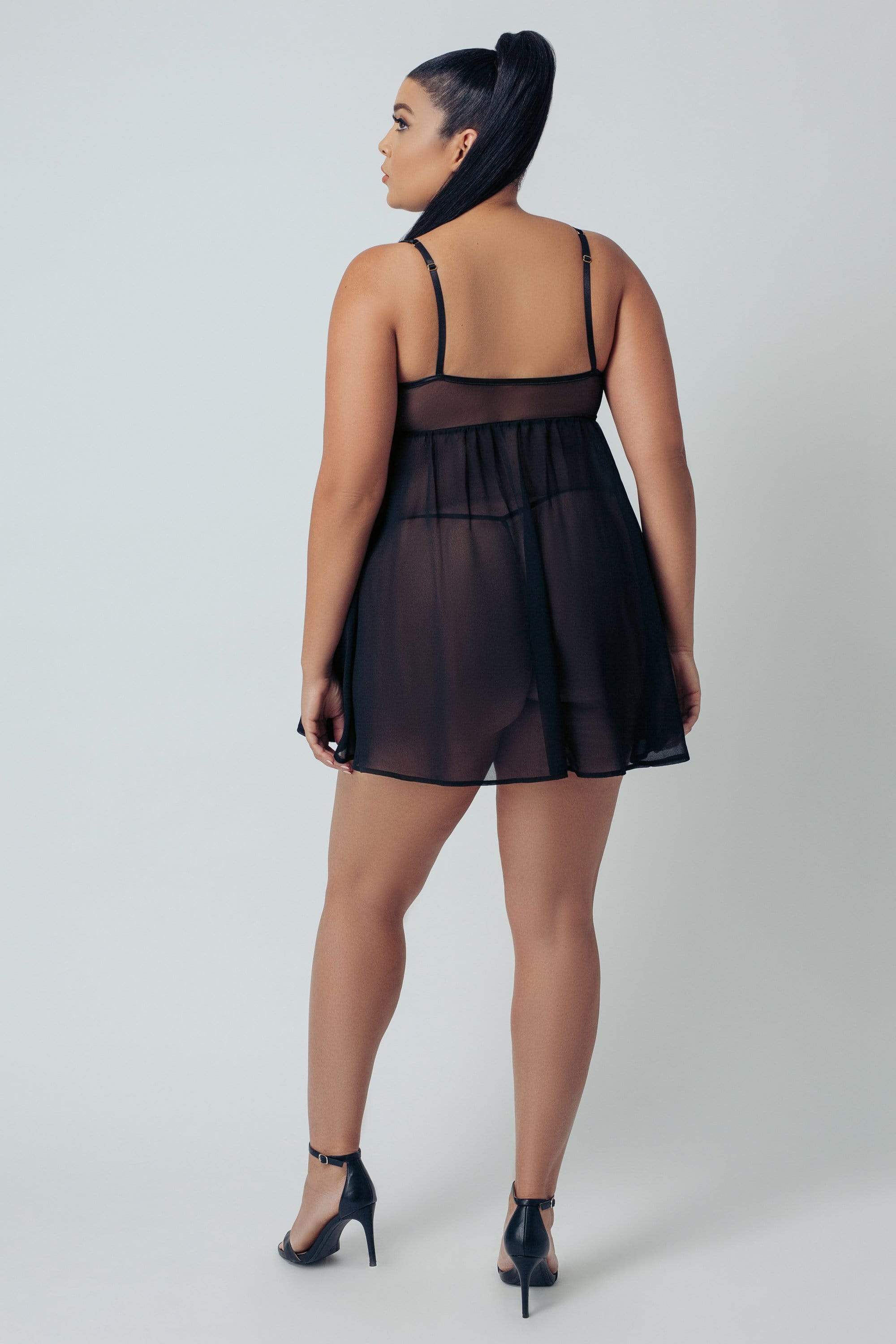 Kilo Brava Black Wild Roses Mini Dress - Image 5