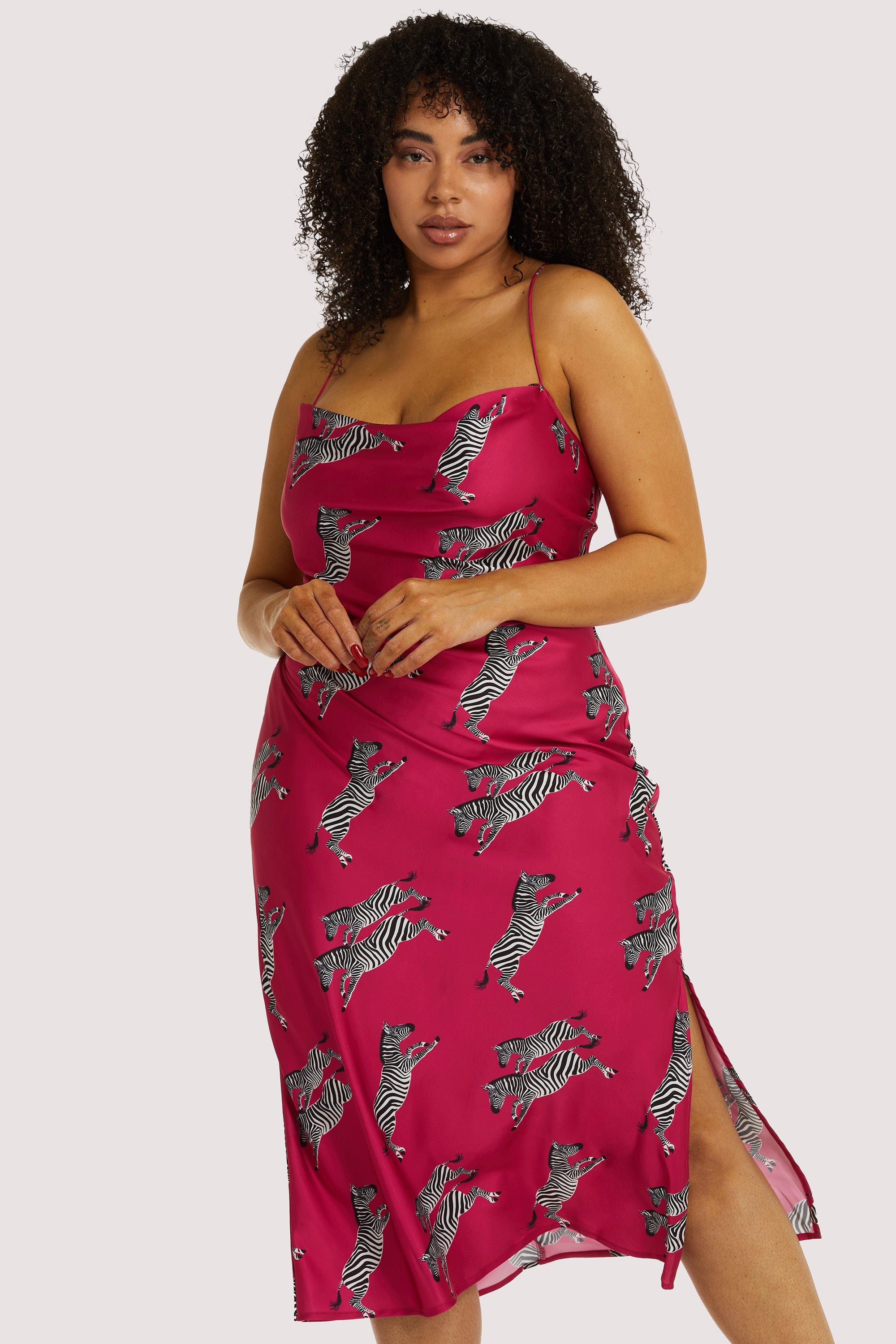 Hot Pink Zebra Dress - Image 4