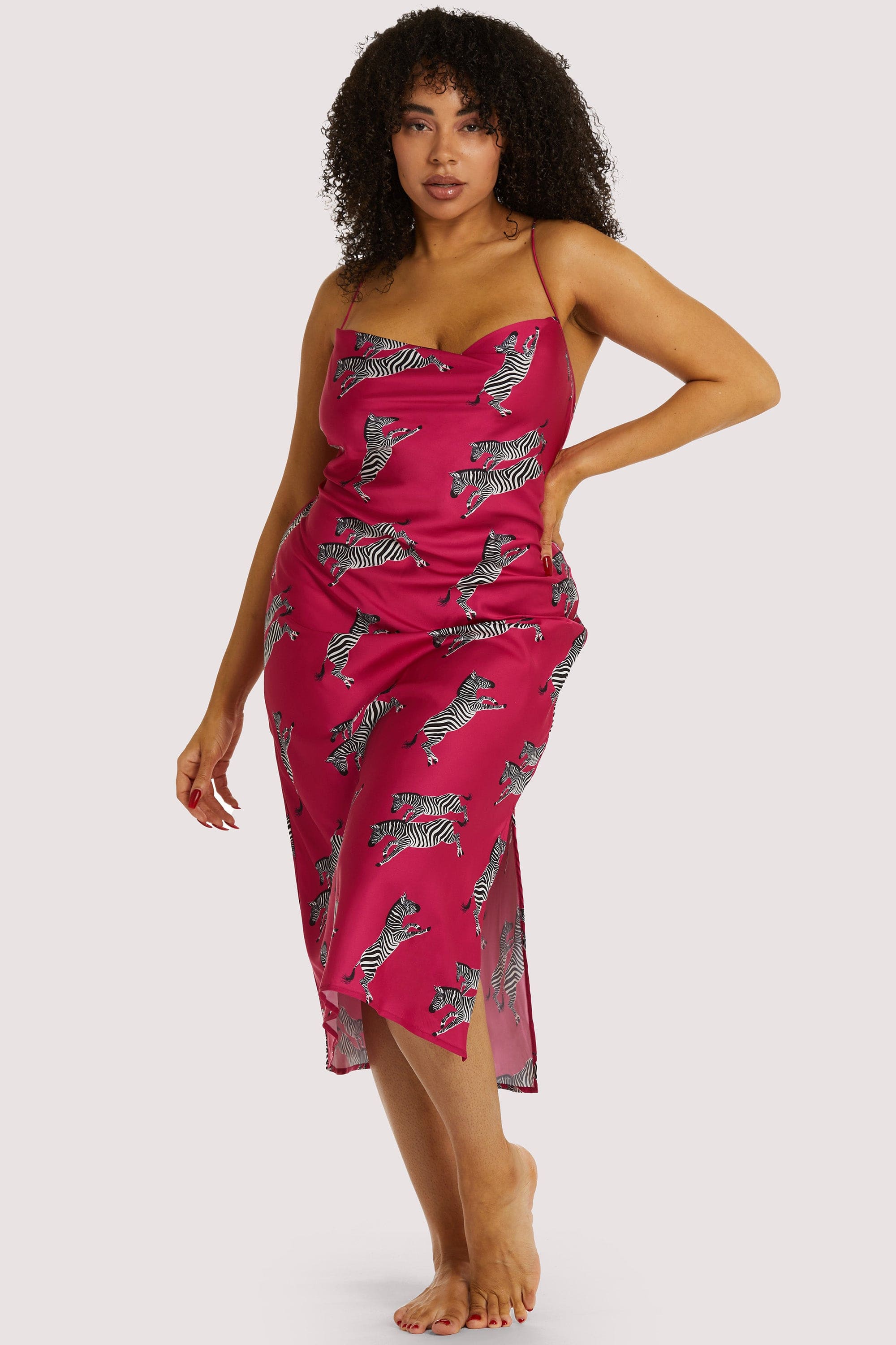 Hot Pink Zebra Dress - Image 5