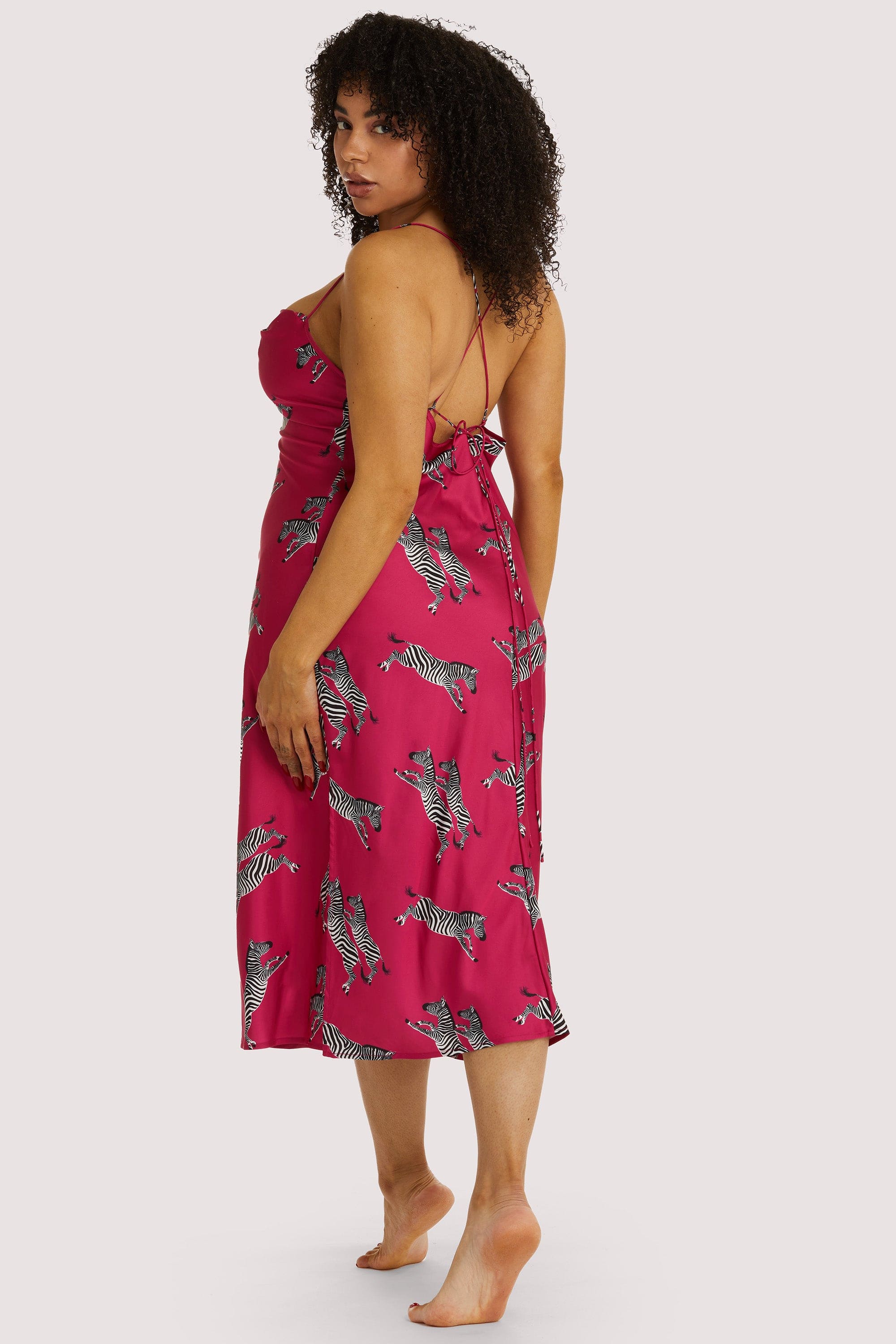 Hot Pink Zebra Dress - Image 6