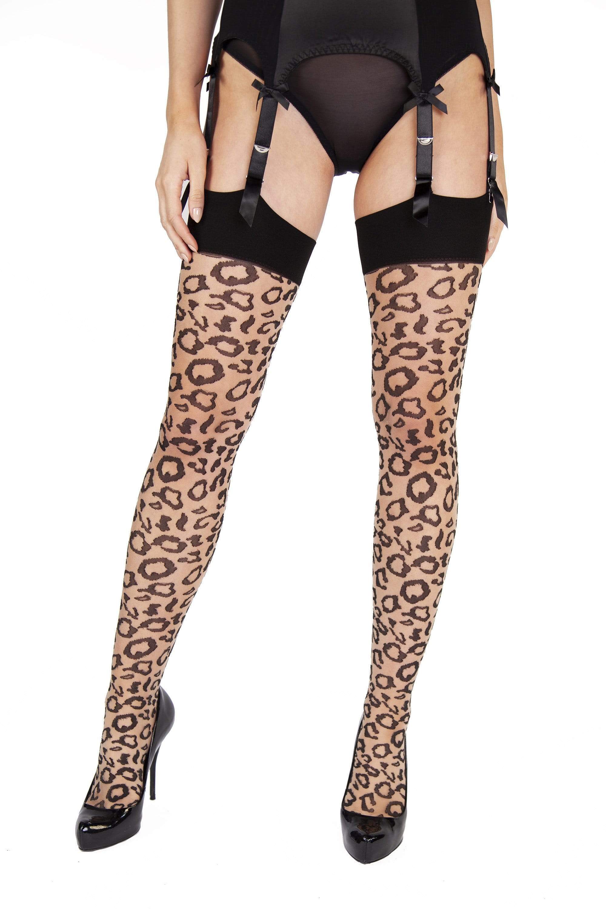 Leopard Knit Stockings - Image 4