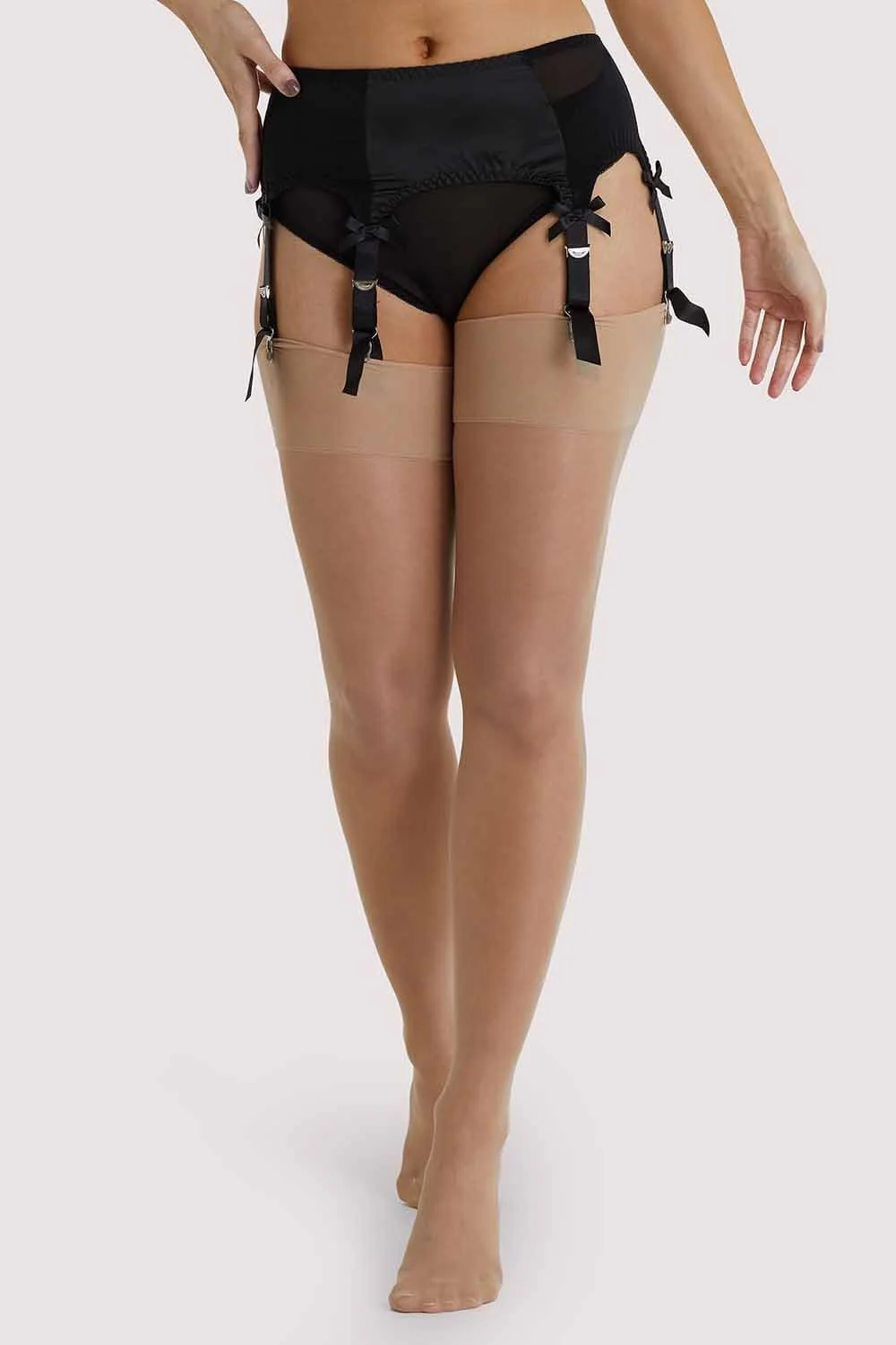 Light Nude Seamed Stockings - Image 2