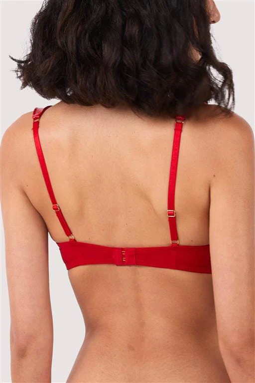 Maxine Red PVC Plunge Bra - Image 3