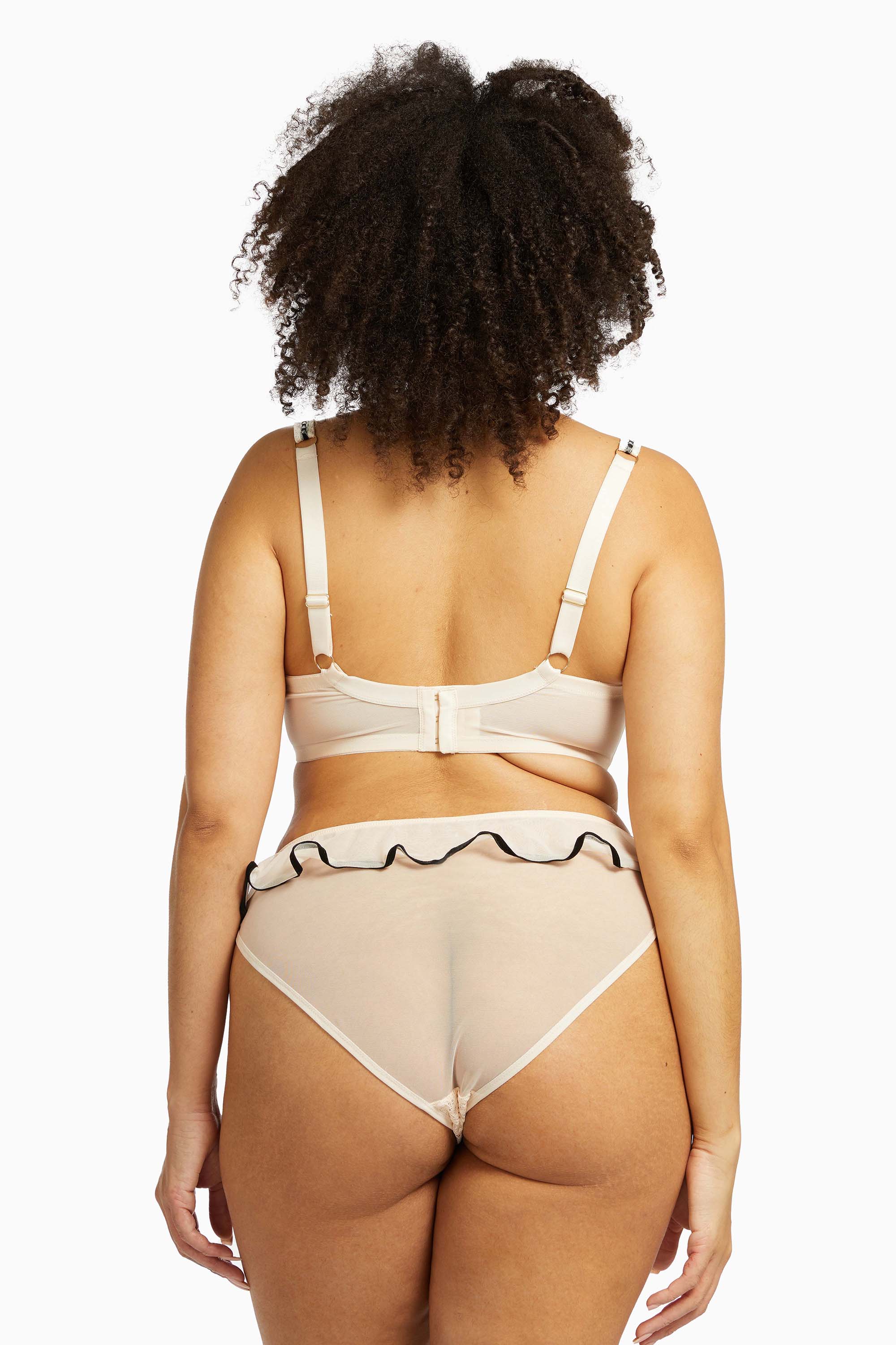 Monica Peach Ribbon Slot Lace Bra - Image 13