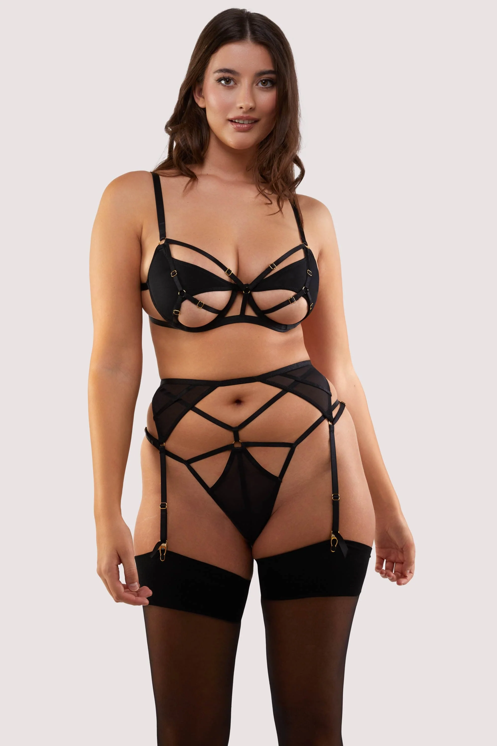 Penny Black Multi Strap Cut Out Mesh Set - Image 2