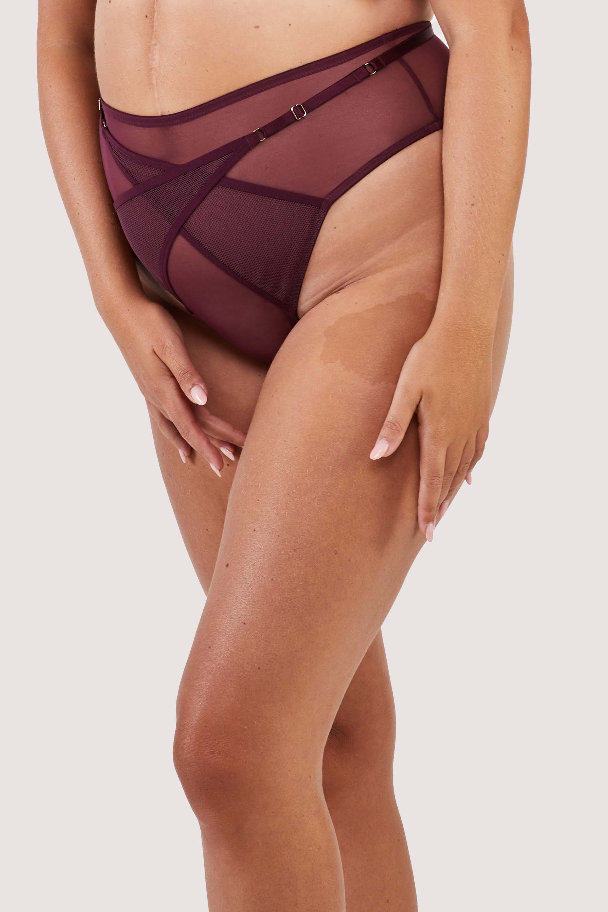 Eddie Wine Crossover High Waist Brief - Image 8