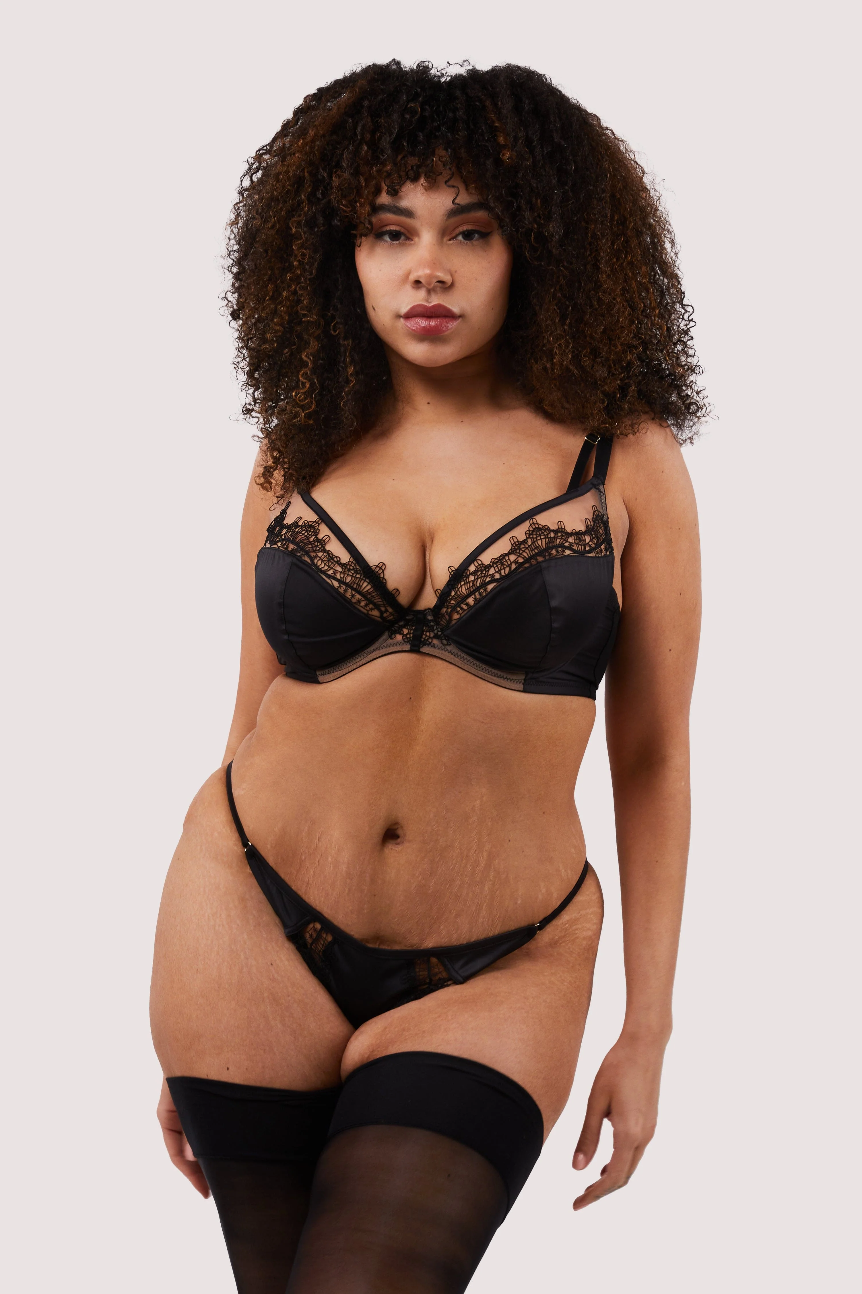 Wren Black Lace and Illusion Mesh Bra - Image 14