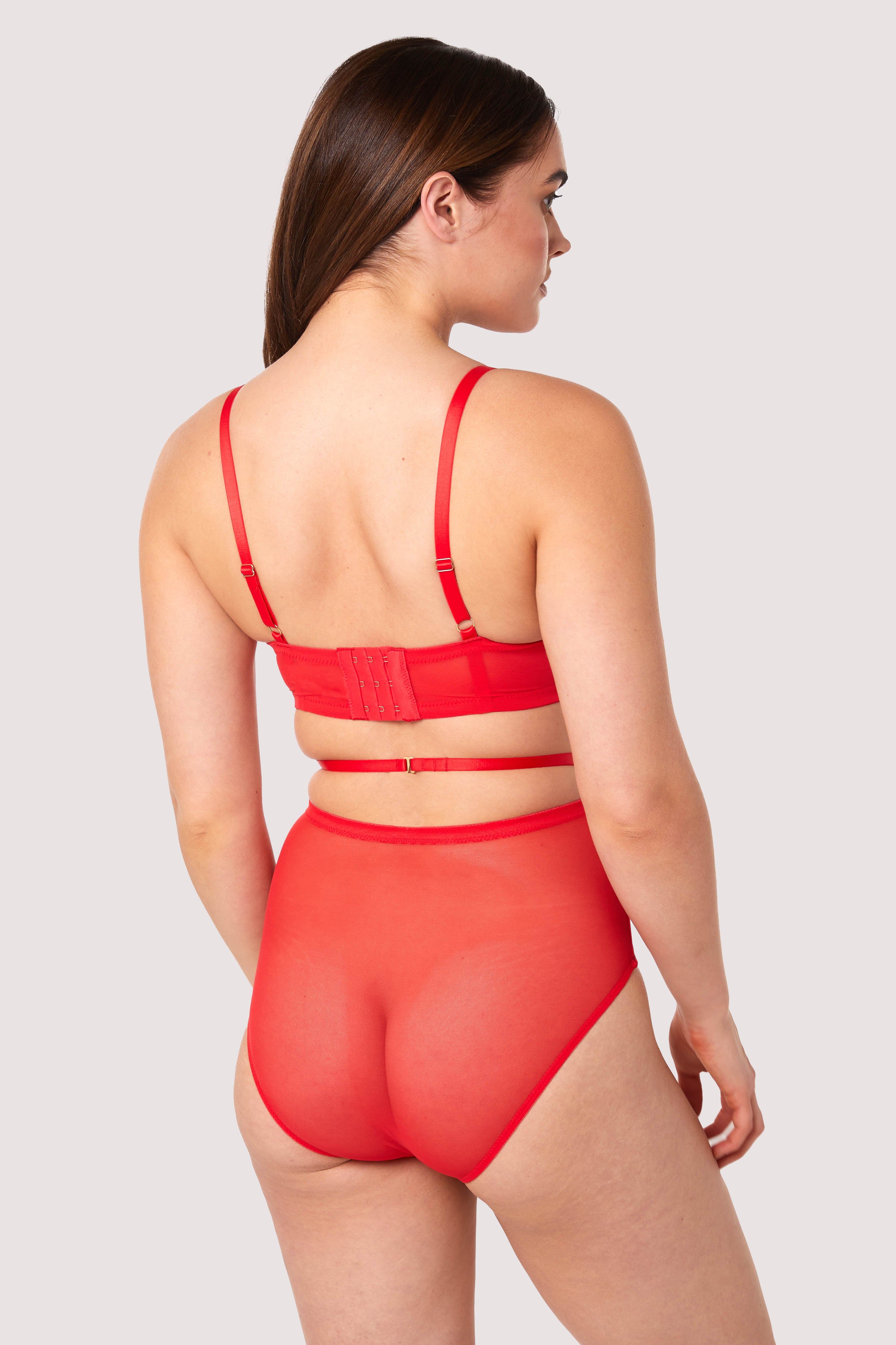 Eddie Red Crossover Wrap Bra - Image 4