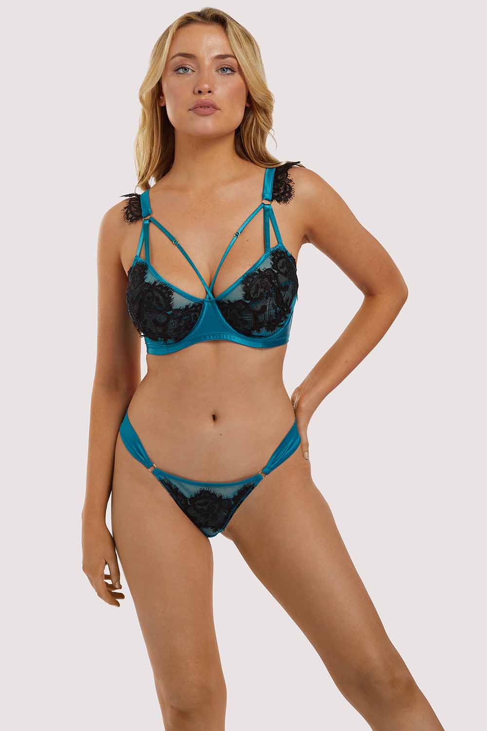 Anneliese Teal Balcony Bra - Image 6