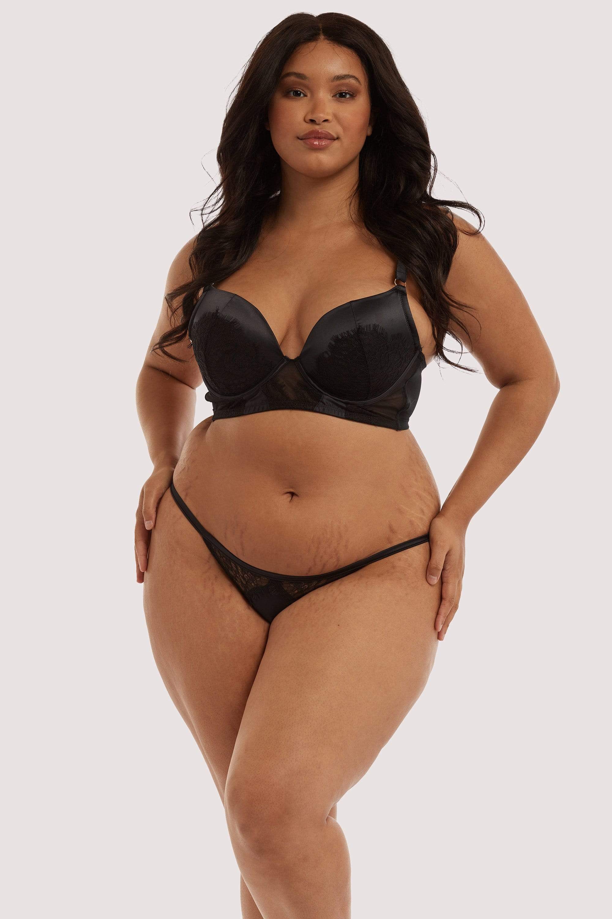 Melina Black Longline Plunge Bra - Image 12