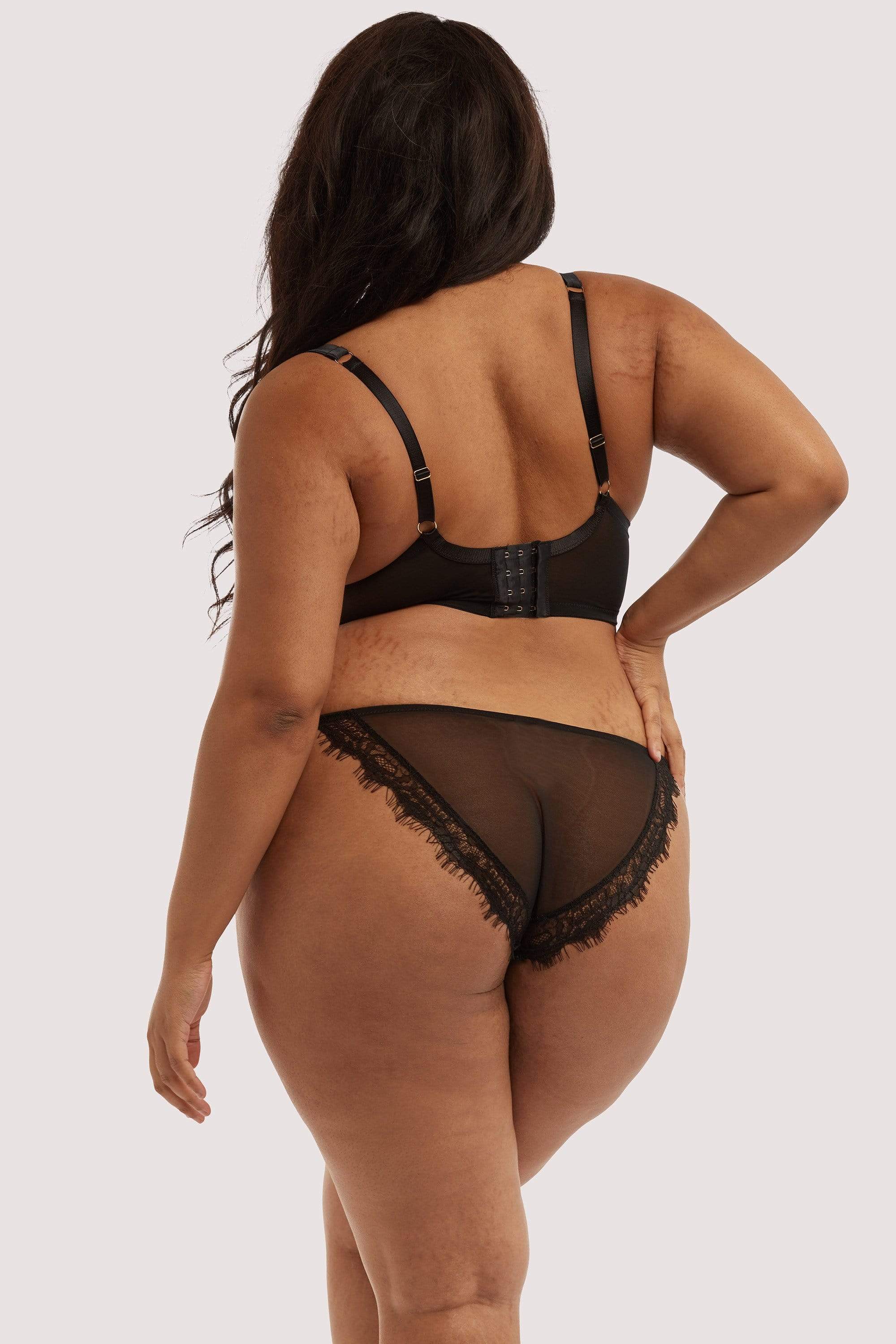 Melina Black Longline Plunge Bra - Image 14