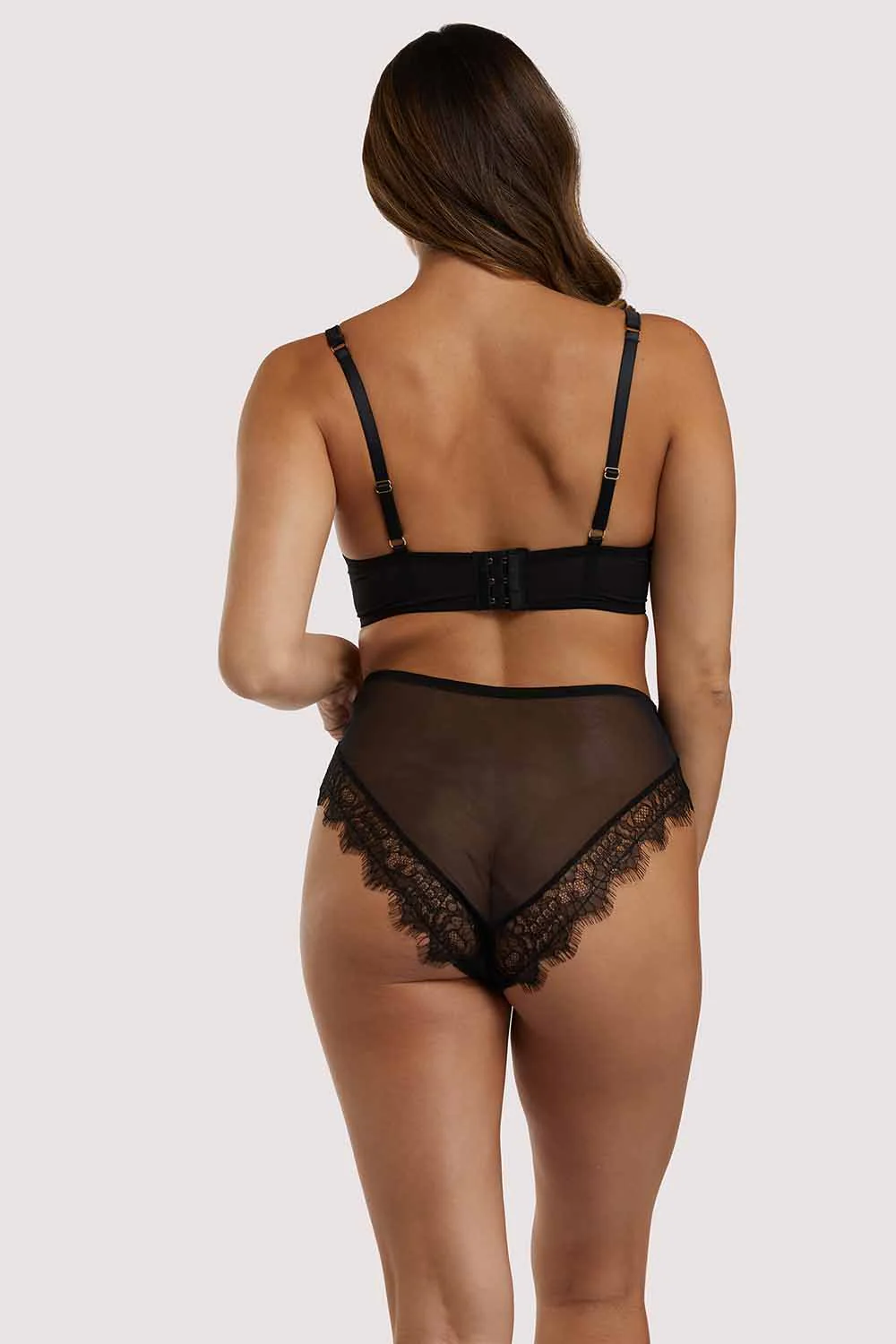 Melina Black Longline Plunge Bra - Image 5